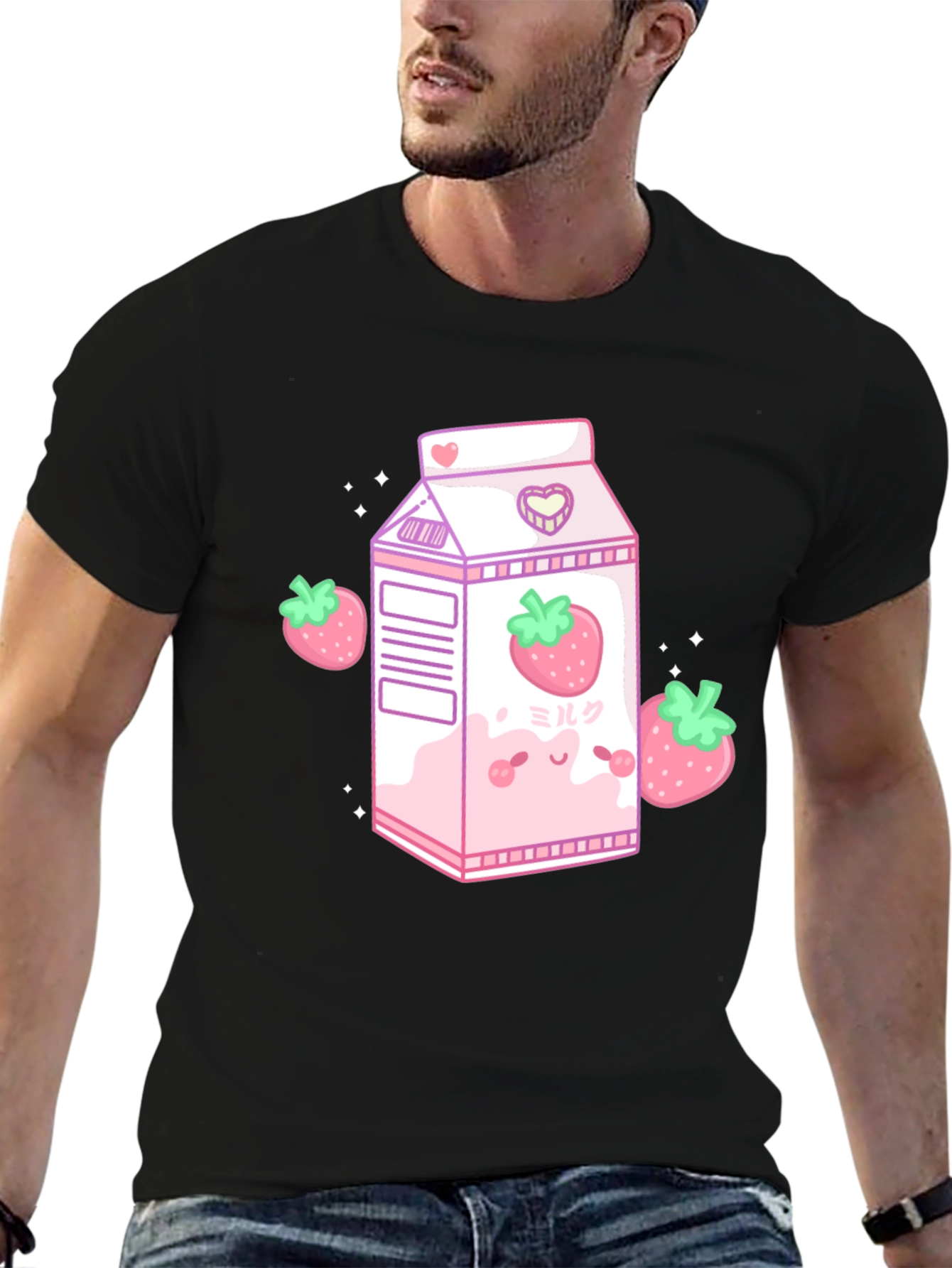 Kawaii Strawberry Milk T-Shirt - Cute Anime Style