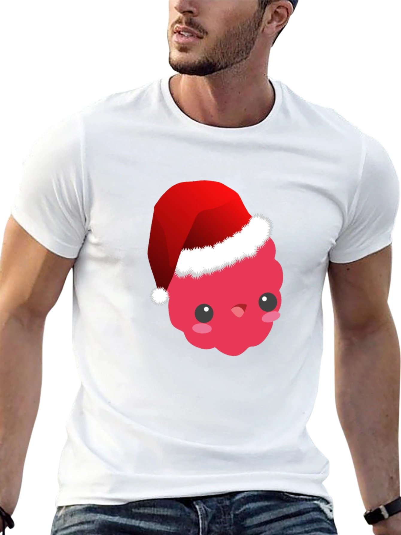 Cute Raspberry Santa Hat T-Shirt
