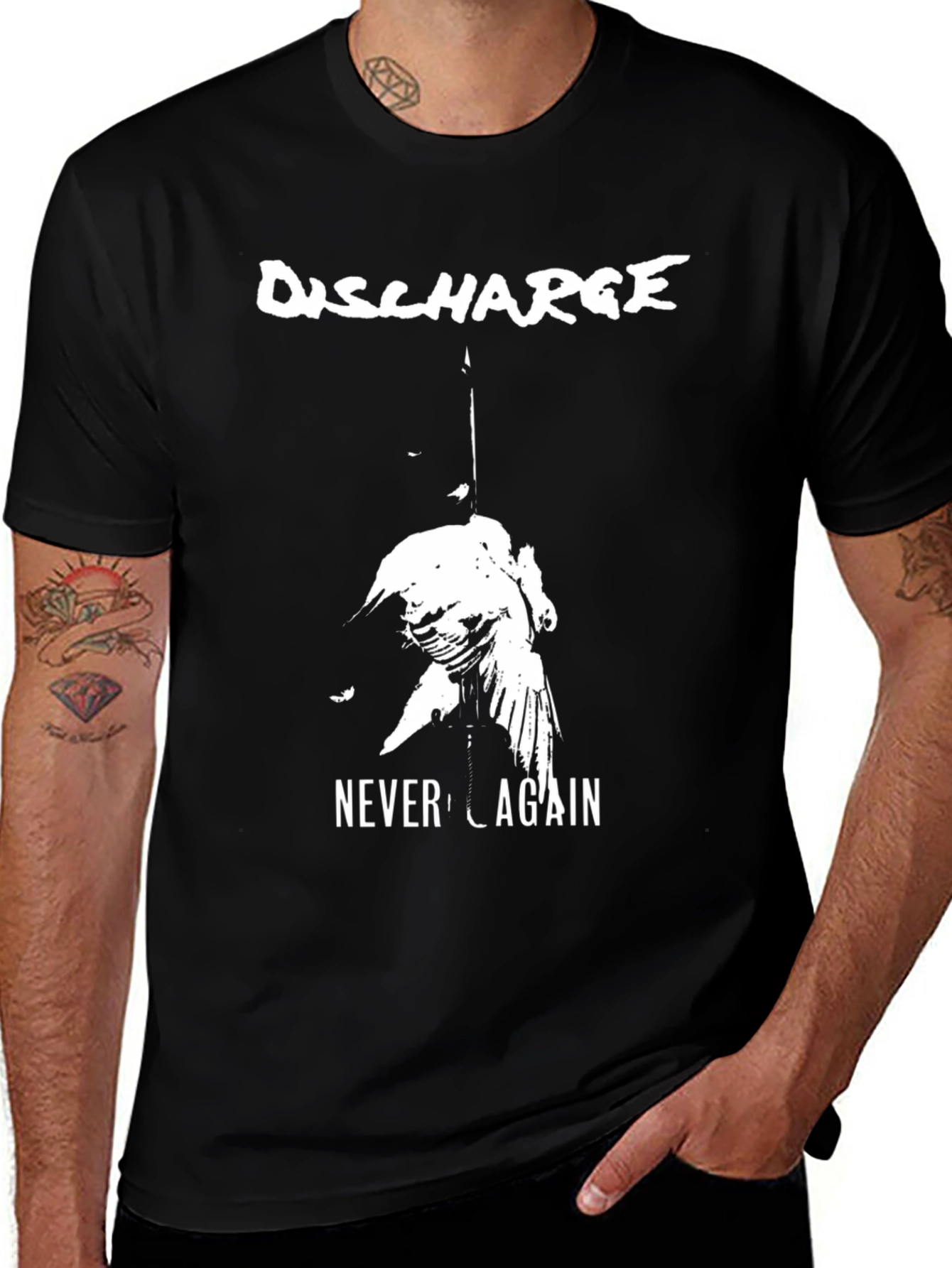 Discharge Never Again Graphic T-Shirt