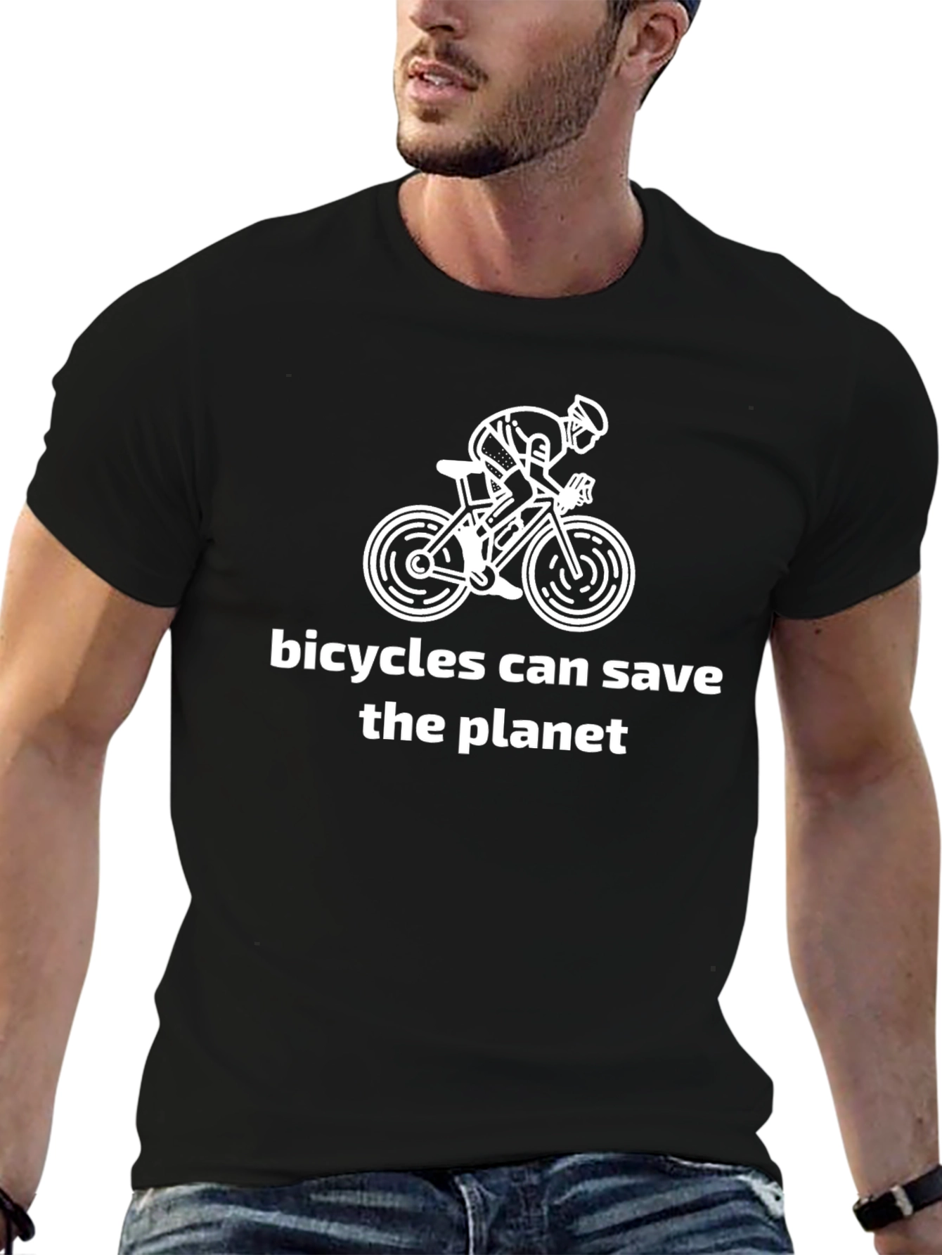 Bicycles Can Save The Planet Black T-Shirt