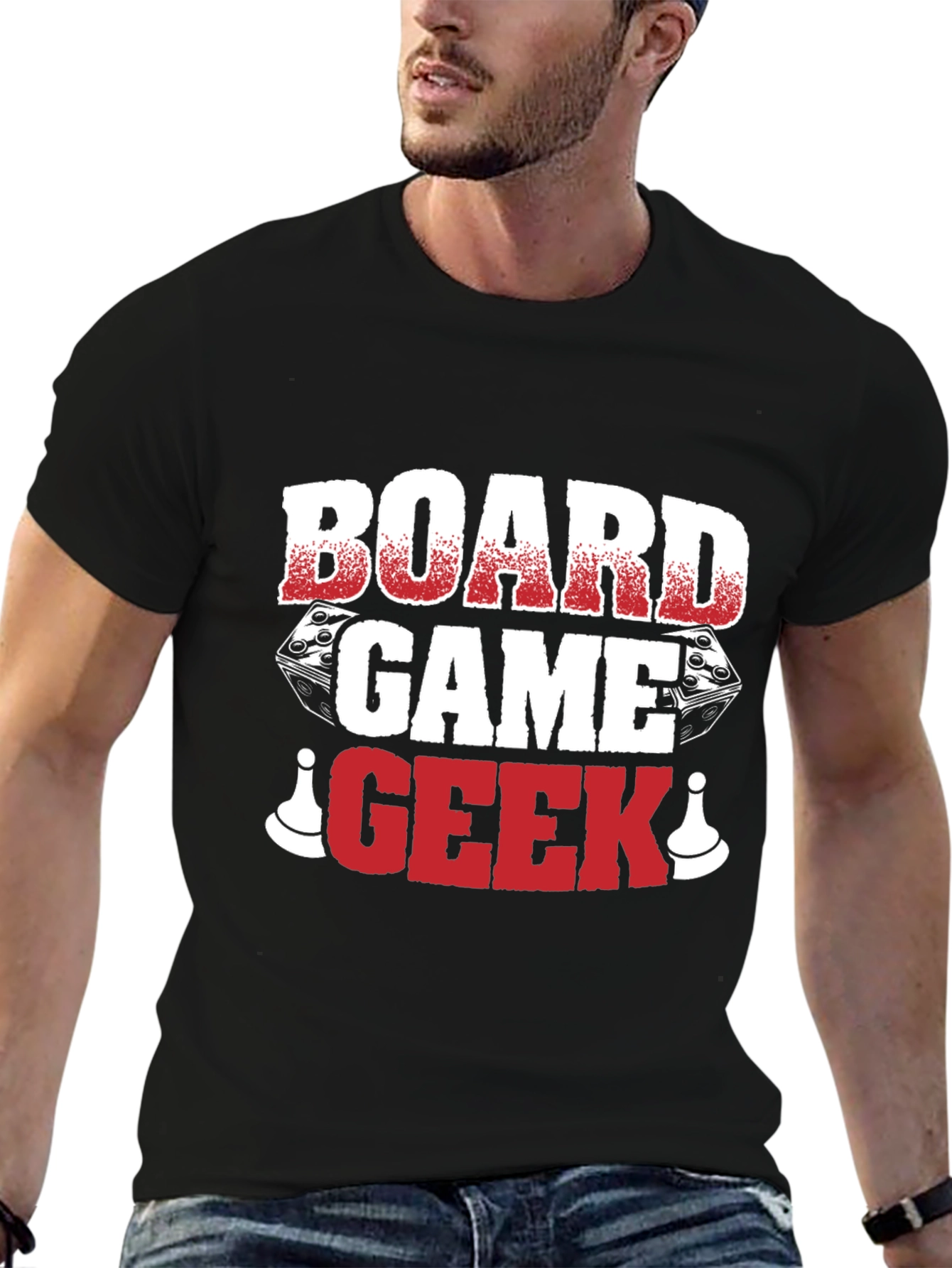 Board Game Geek T-Shirt - Dice and Pawn Graphic