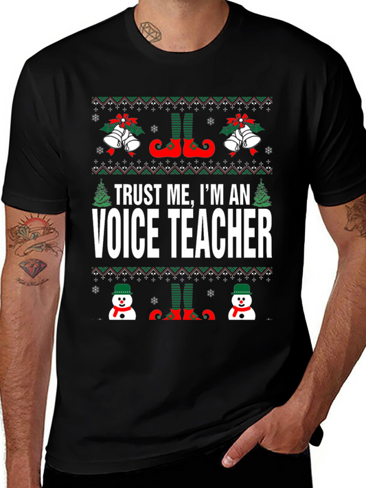 Funny Voice Teacher Christmas T-Shirt
