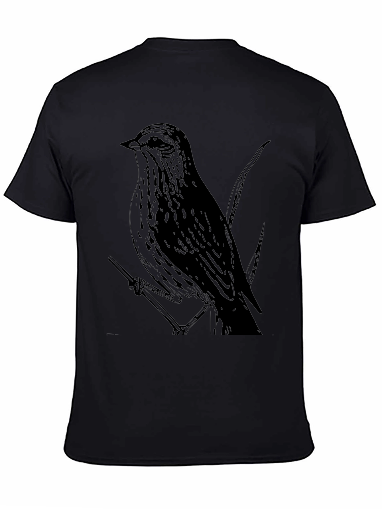Bird Graphic Tee - Mens Black T-Shirt