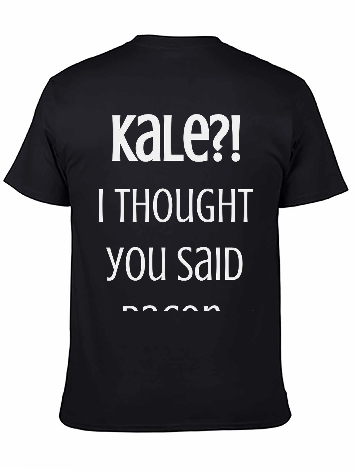 Funny Kale vs Bacon Graphic T-Shirt