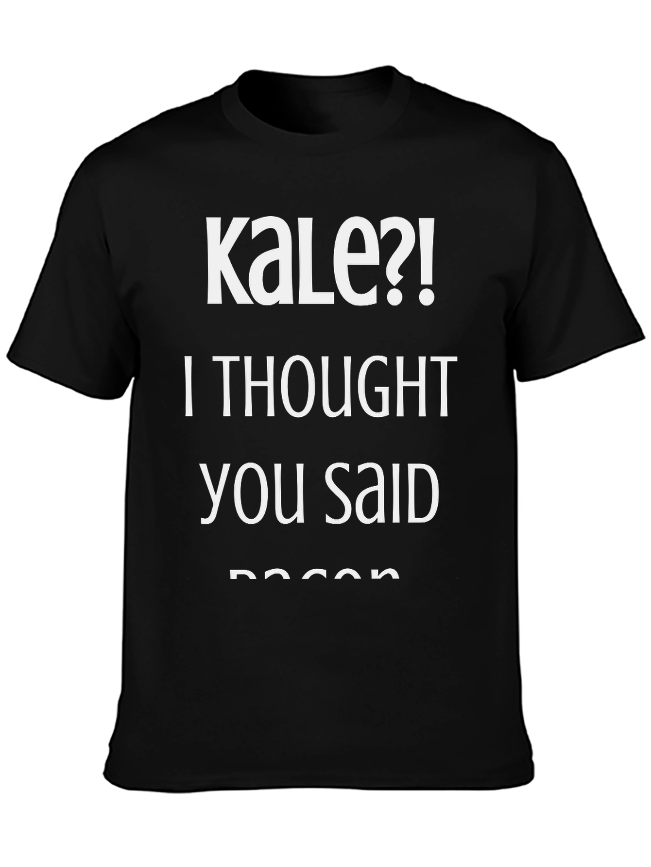 Funny Kale vs Bacon Graphic T-Shirt
