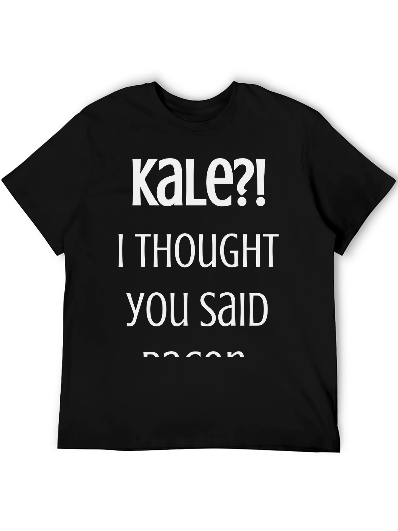 Funny Kale vs Bacon Graphic T-Shirt