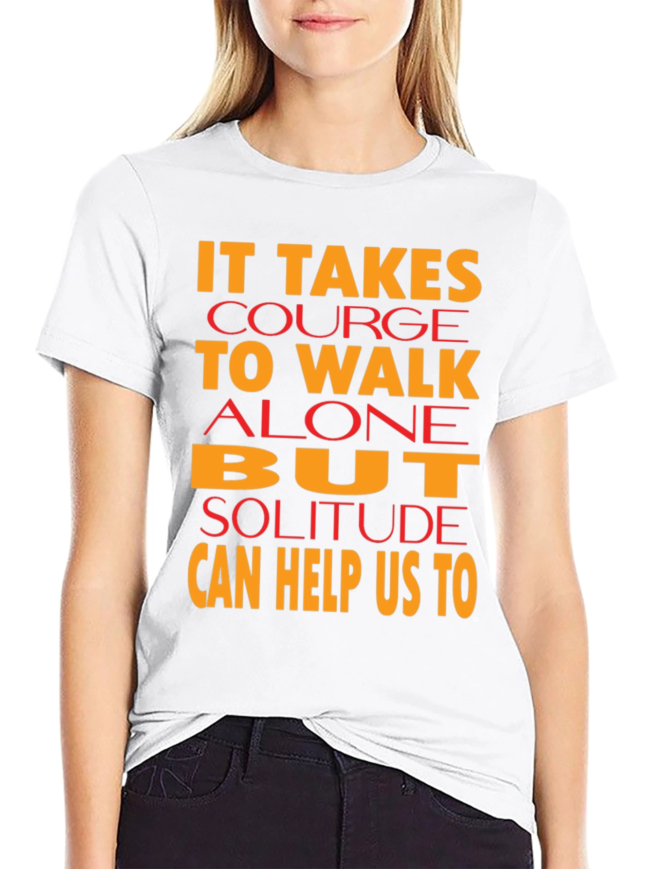 Courage to Walk Alone Graphic Tee - Black