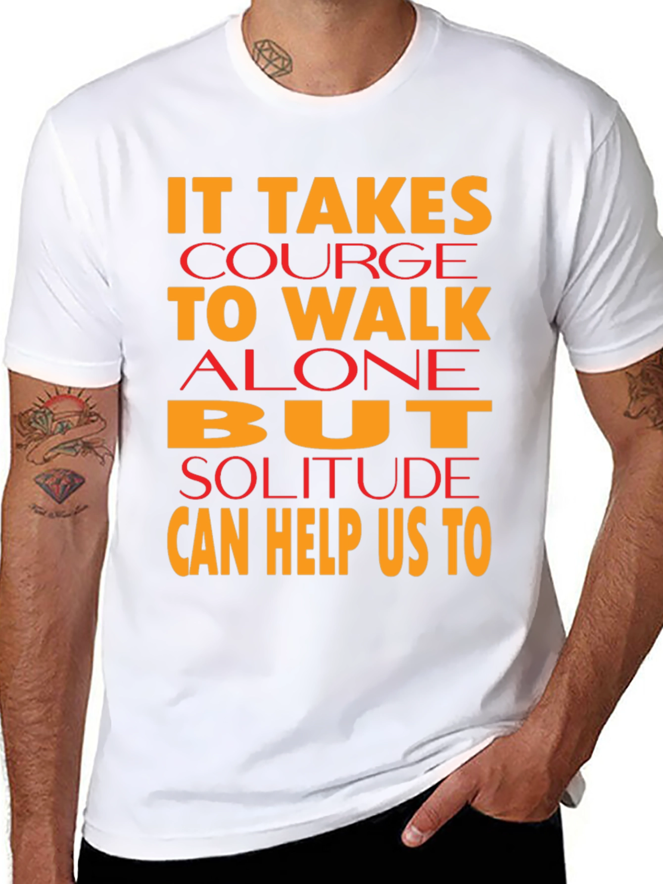 Courage to Walk Alone Graphic Tee - Black