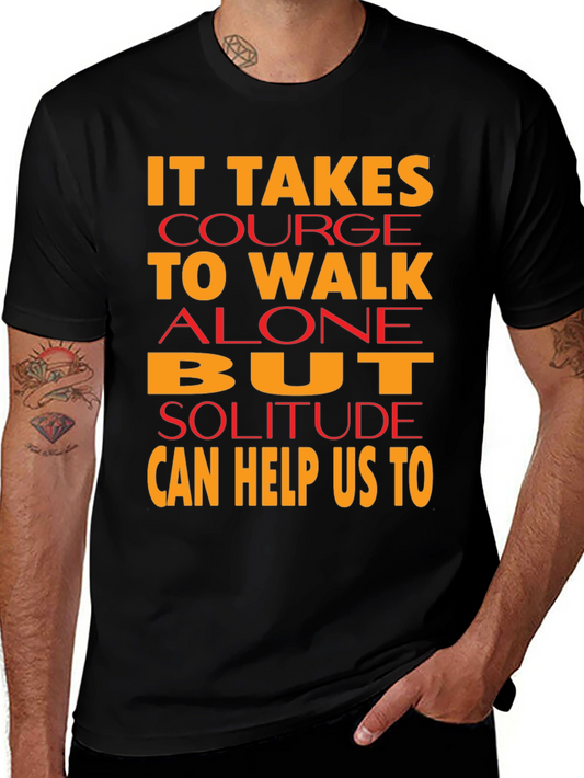 Courage to Walk Alone Graphic Tee - Black