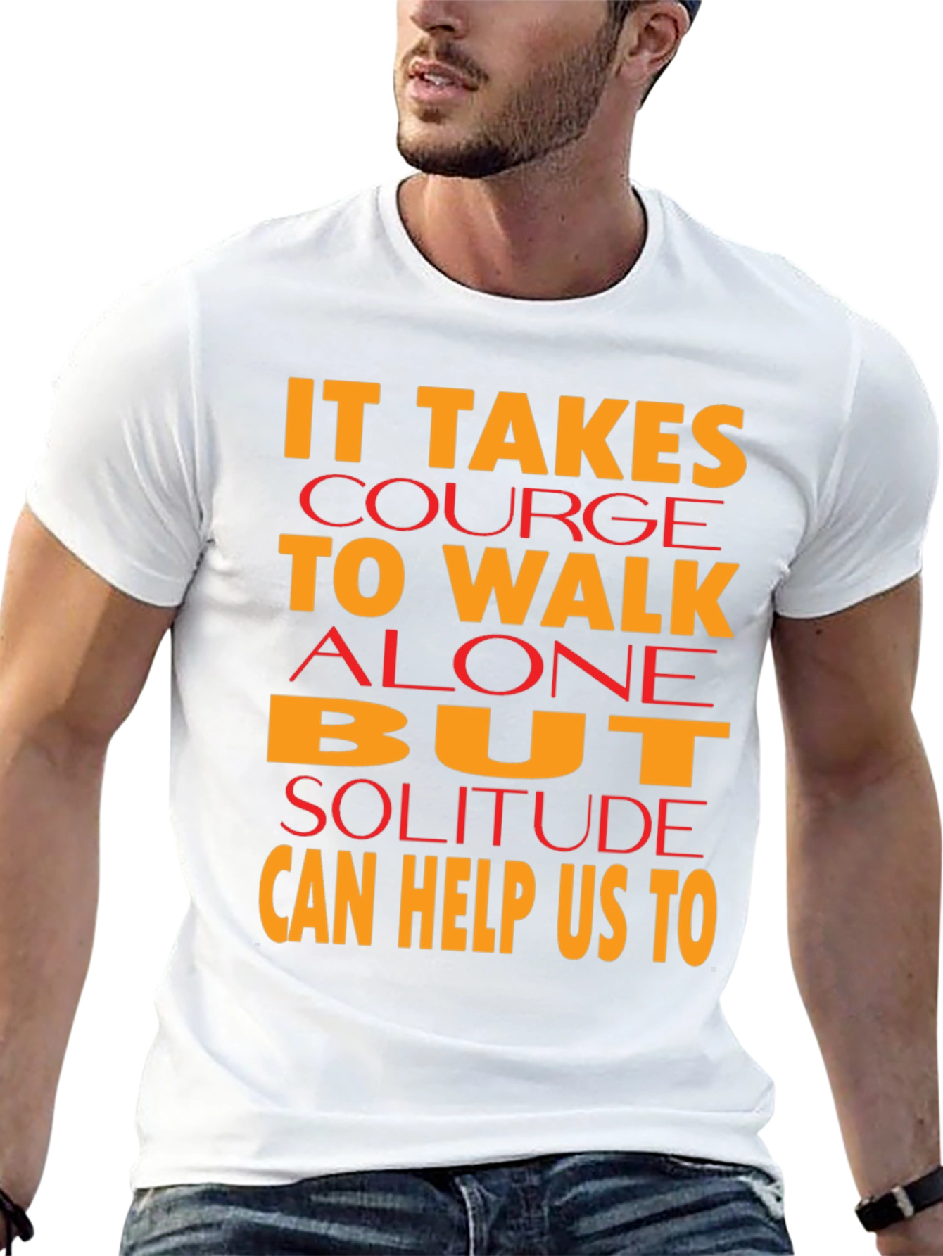 Courage to Walk Alone Graphic Tee - Black