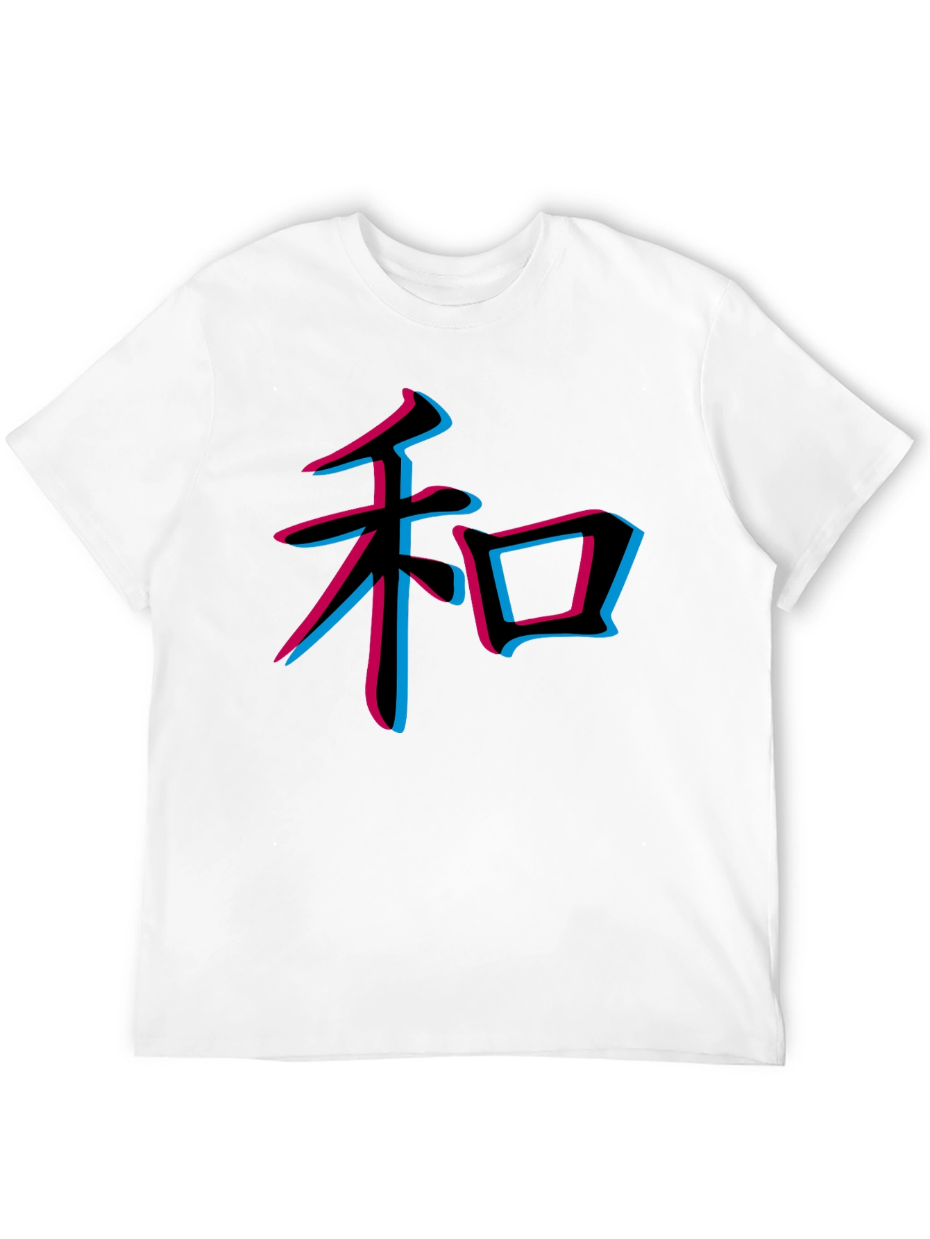 Kanji Peace Sign Graphic T-Shirt - Black