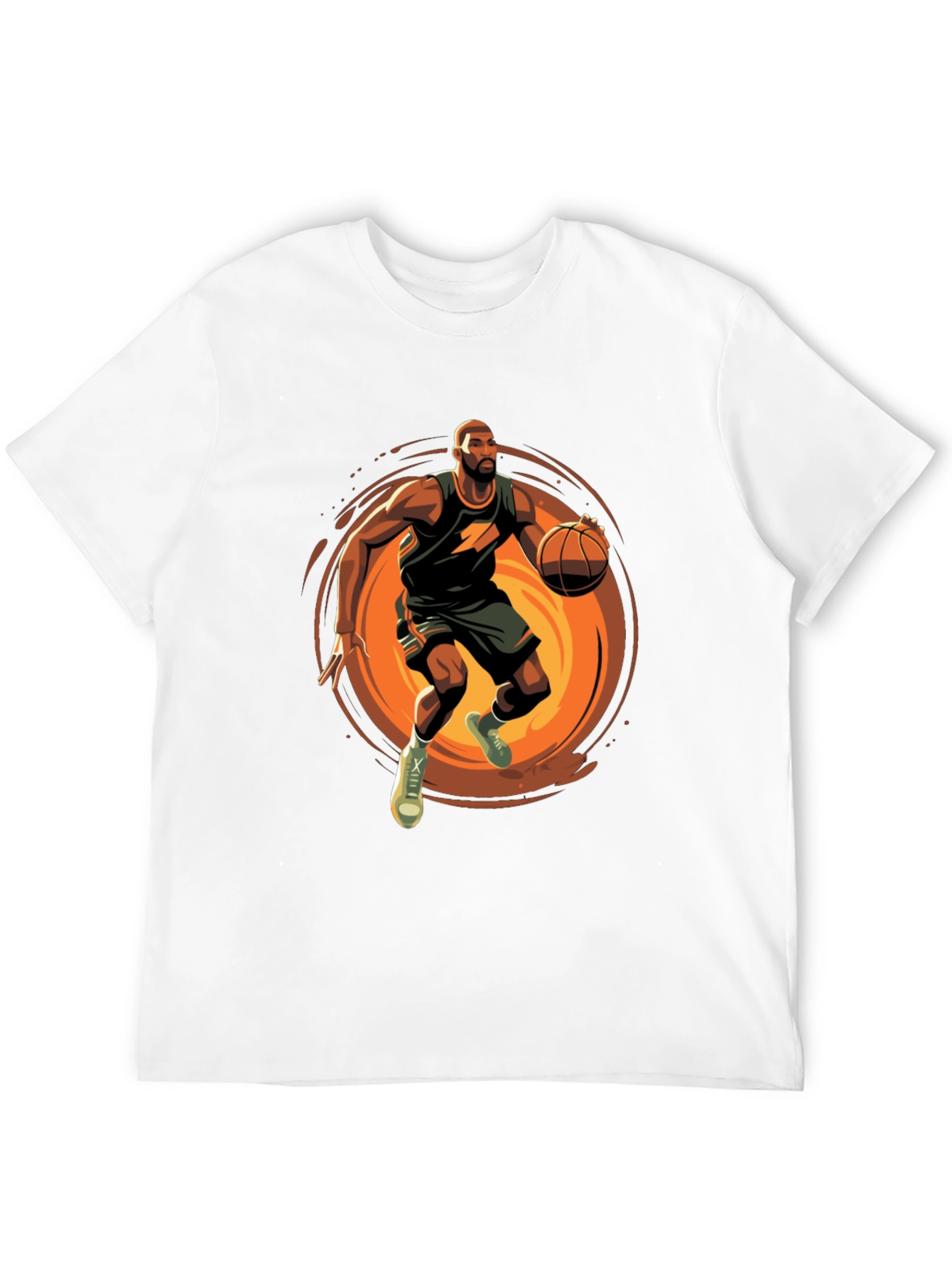 Basketball Player Graphic Tee - Black