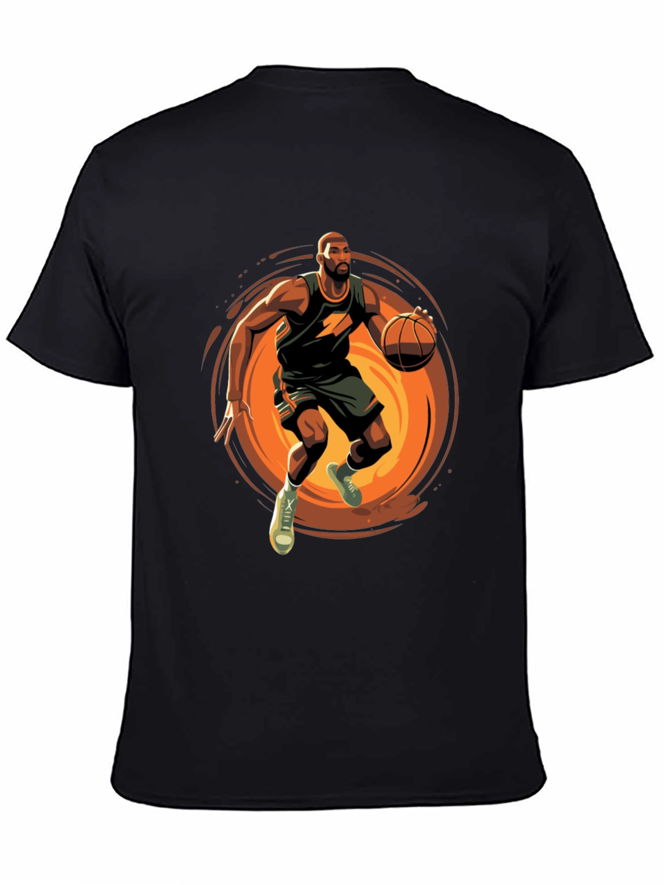 Basketball Player Graphic Tee - Black