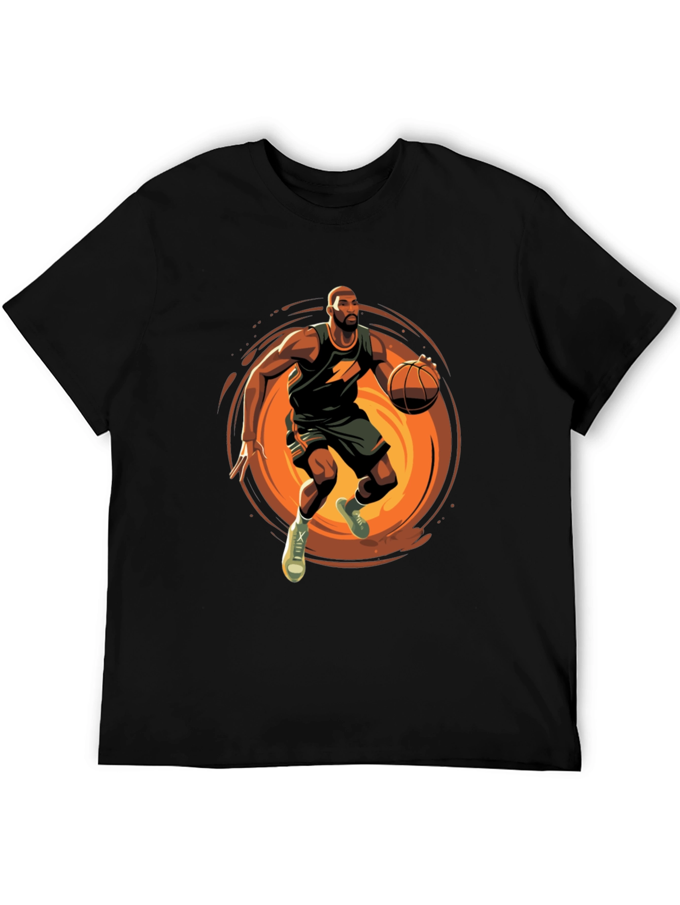 Basketball Player Graphic Tee - Black