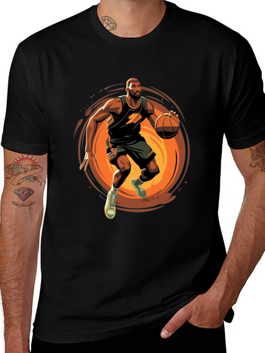 Basketball Player Graphic Tee - Black