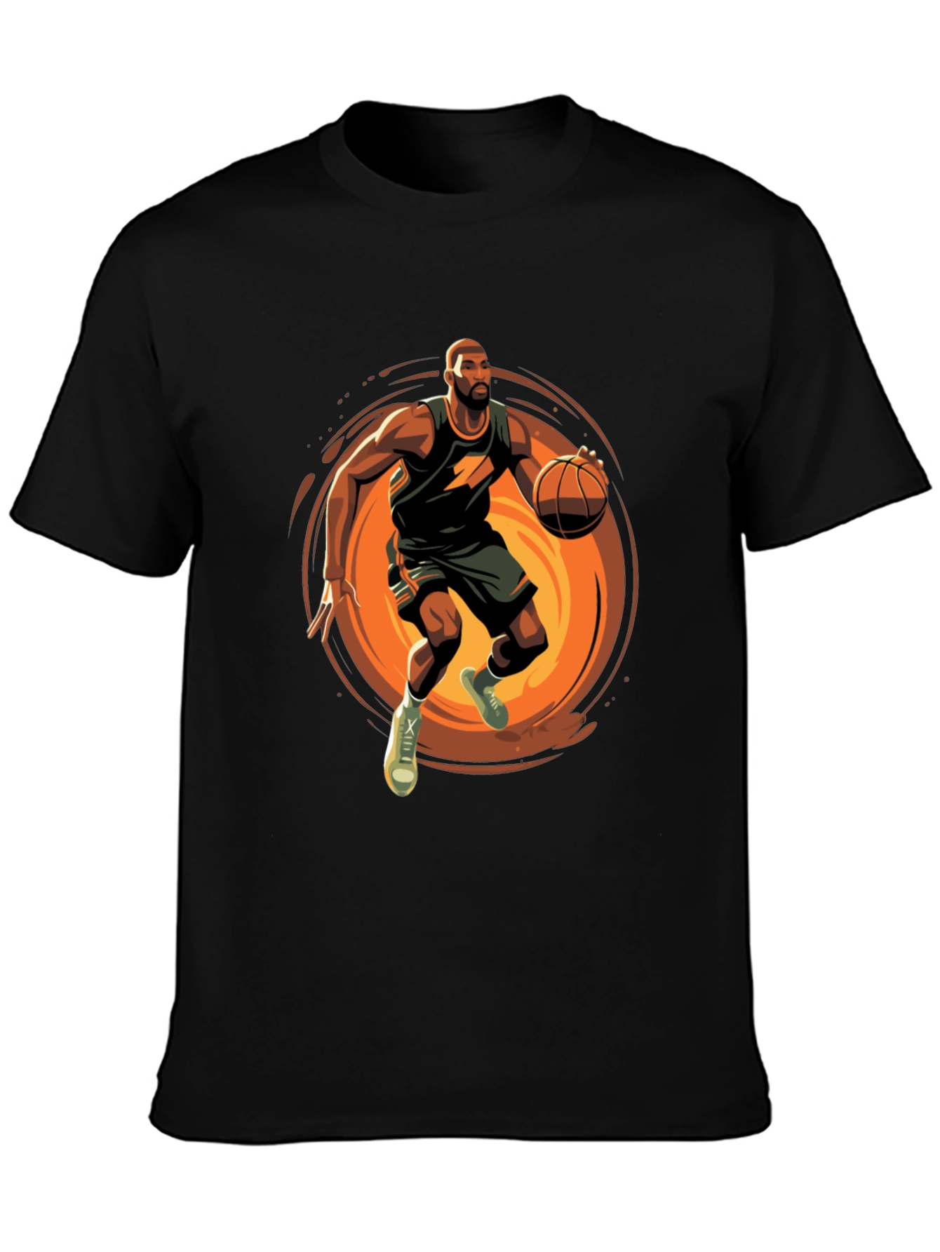 Basketball Player Graphic Tee - Black