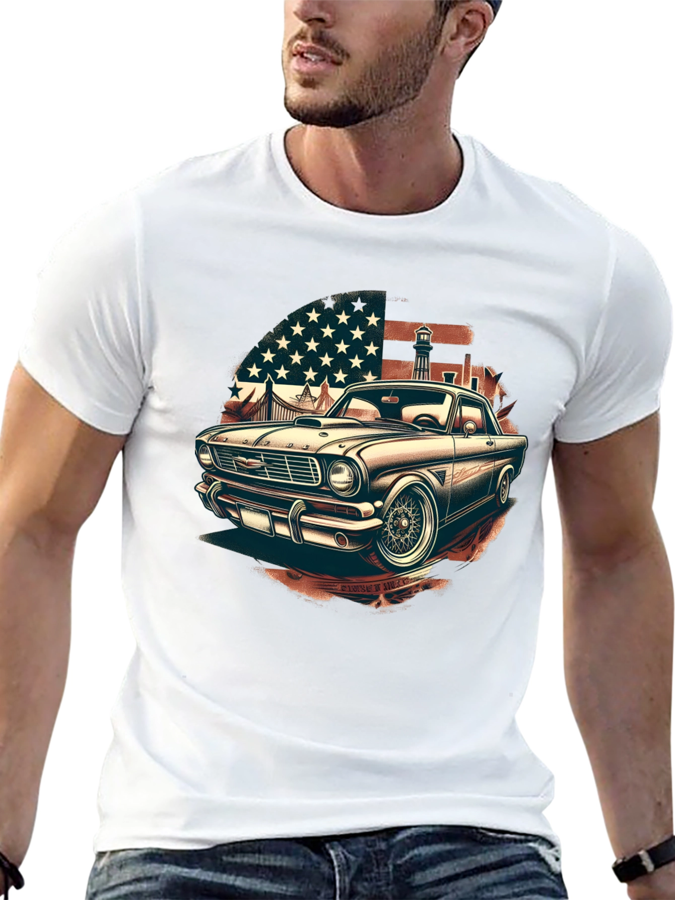 Retro American Classic Car T-Shirt