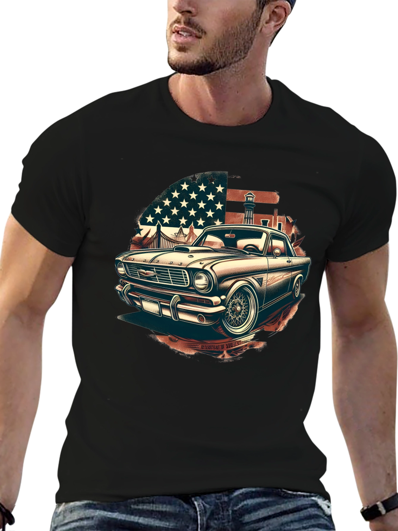 Retro American Classic Car T-Shirt