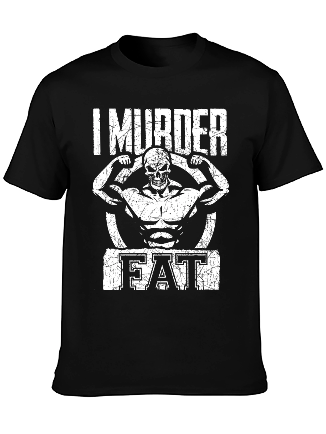 I Murder Fat Skull Gym T-Shirt