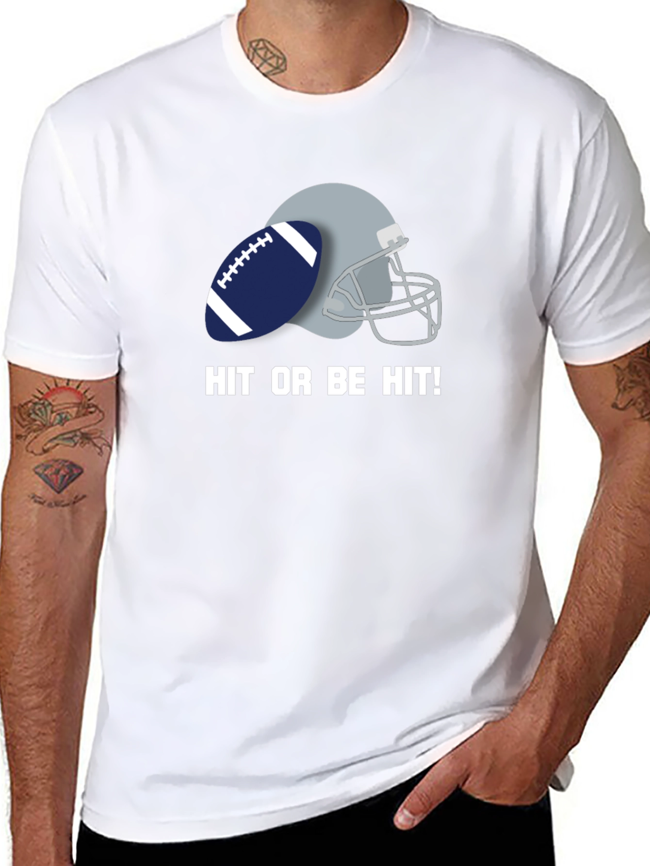 Hit or Be Hit Football T-Shirt