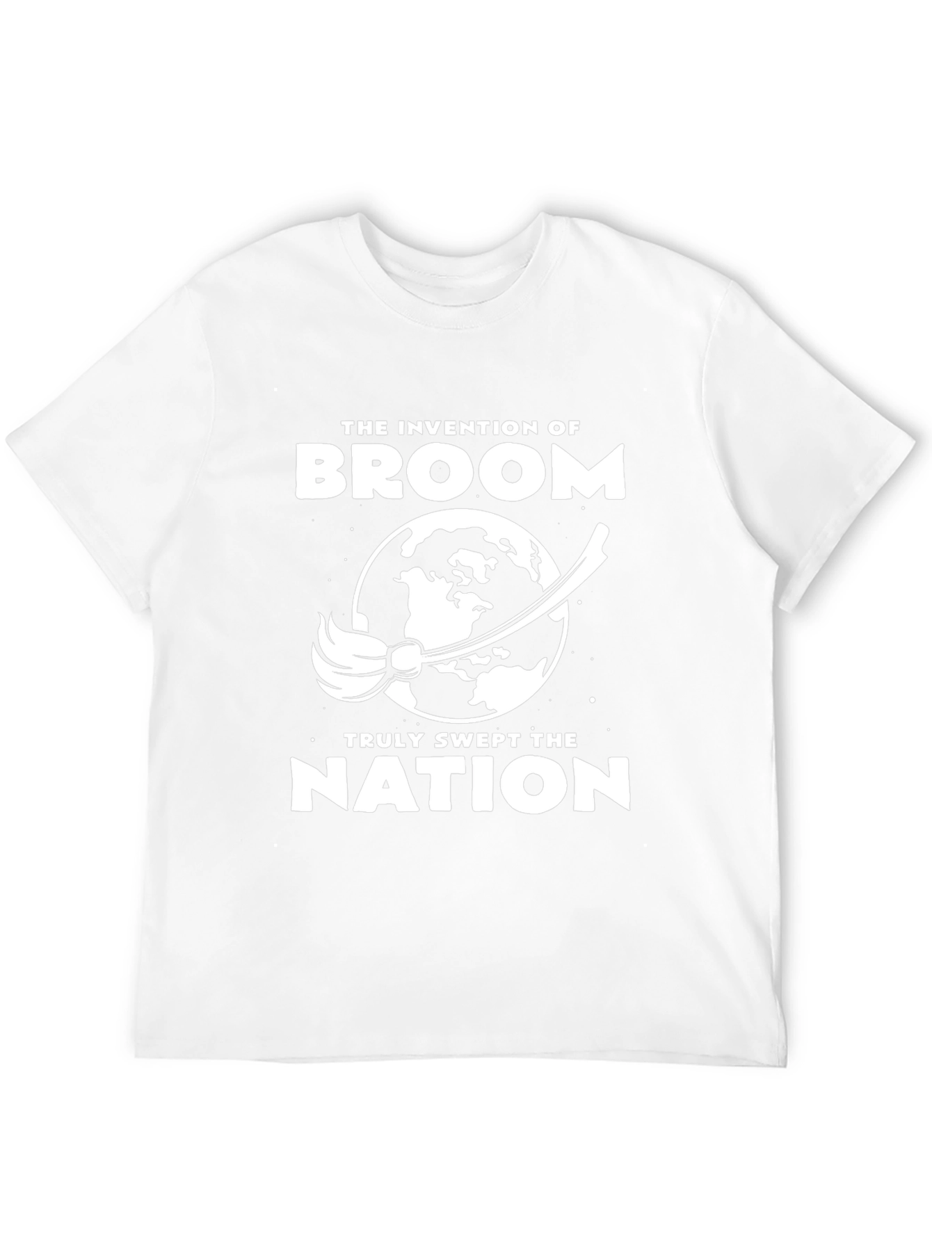 Broom Invention T-Shirt Funny Cleaning Design