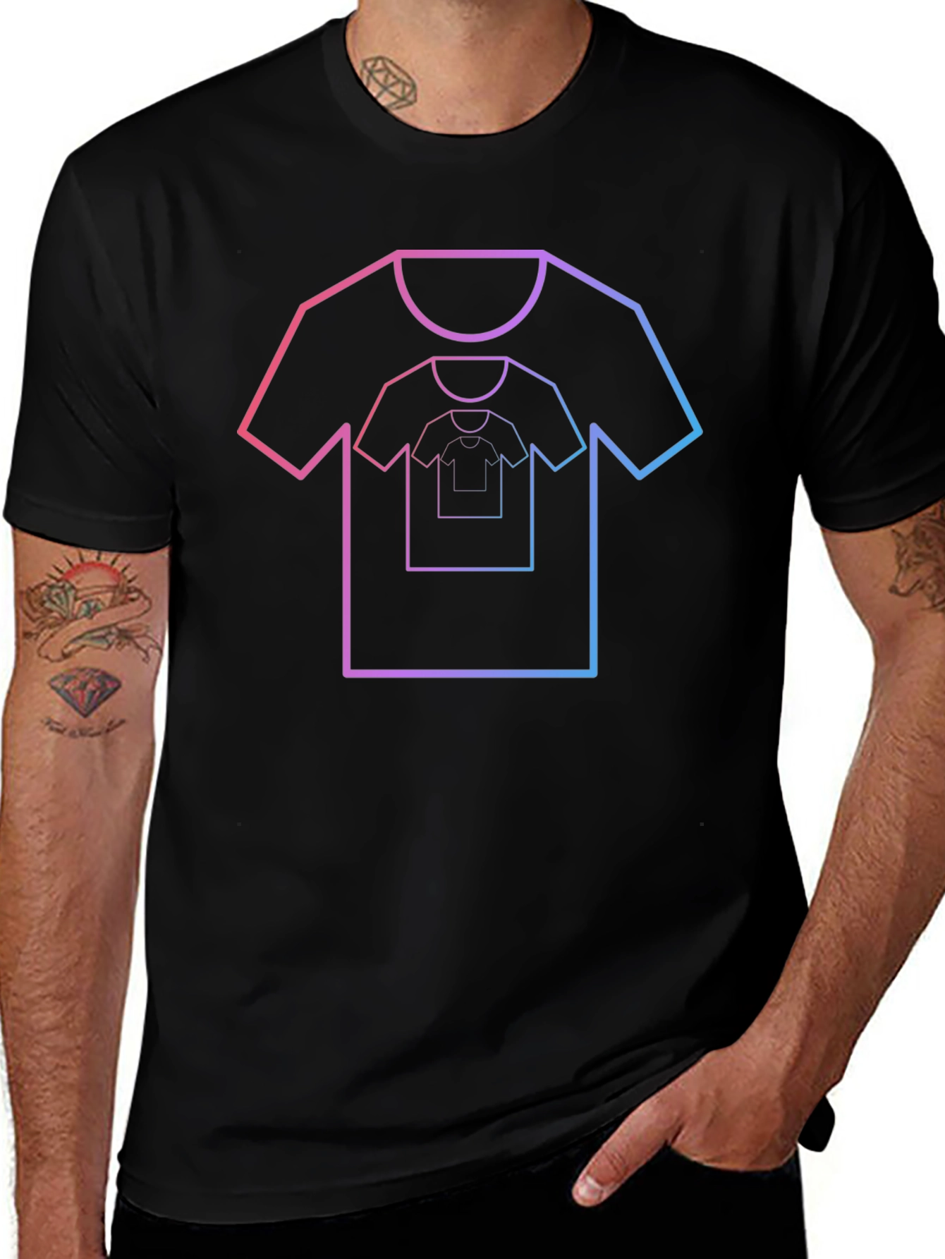 Gradient Outline Tee Shirt Inception