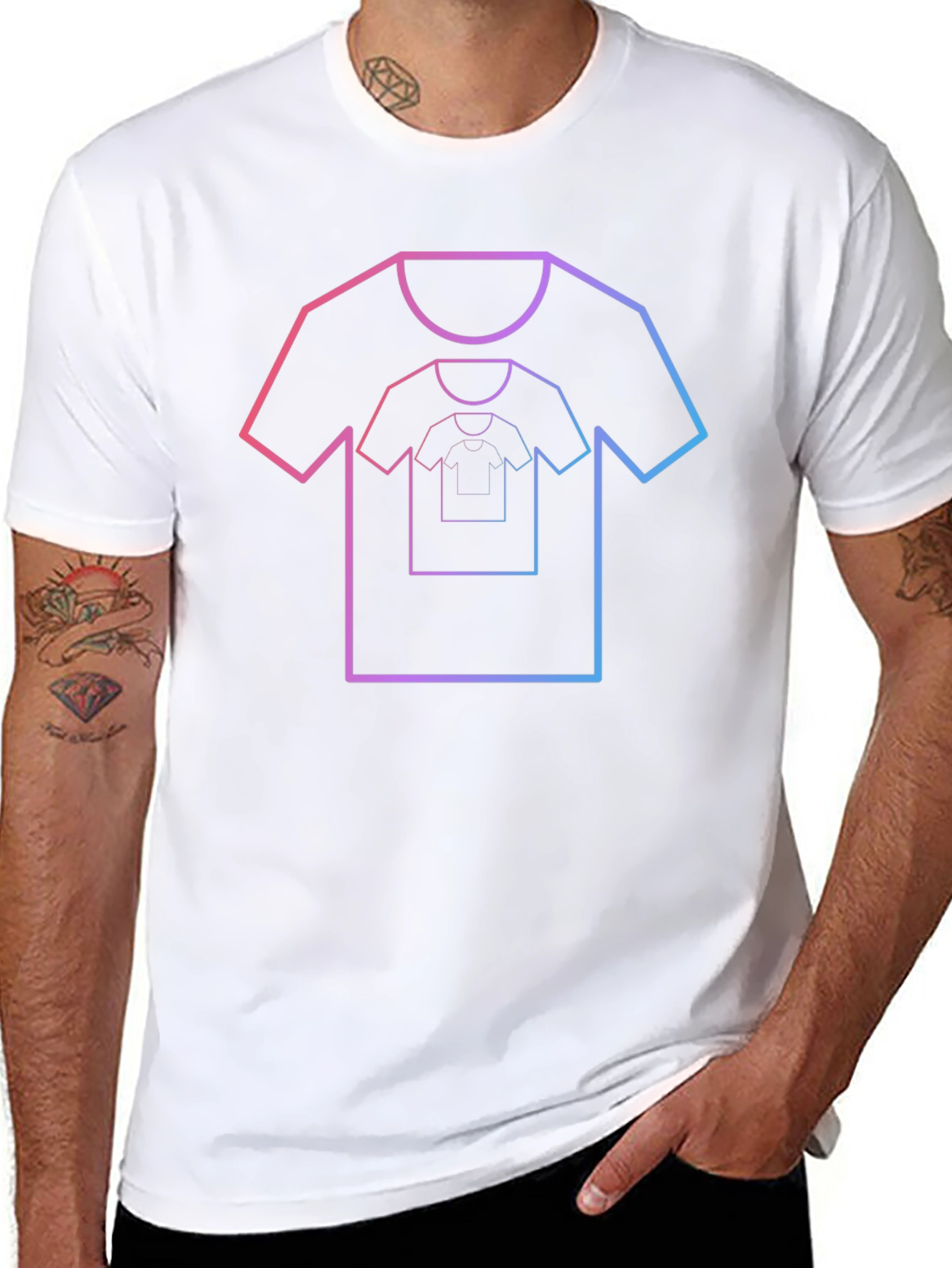 Gradient Outline Tee Shirt Inception