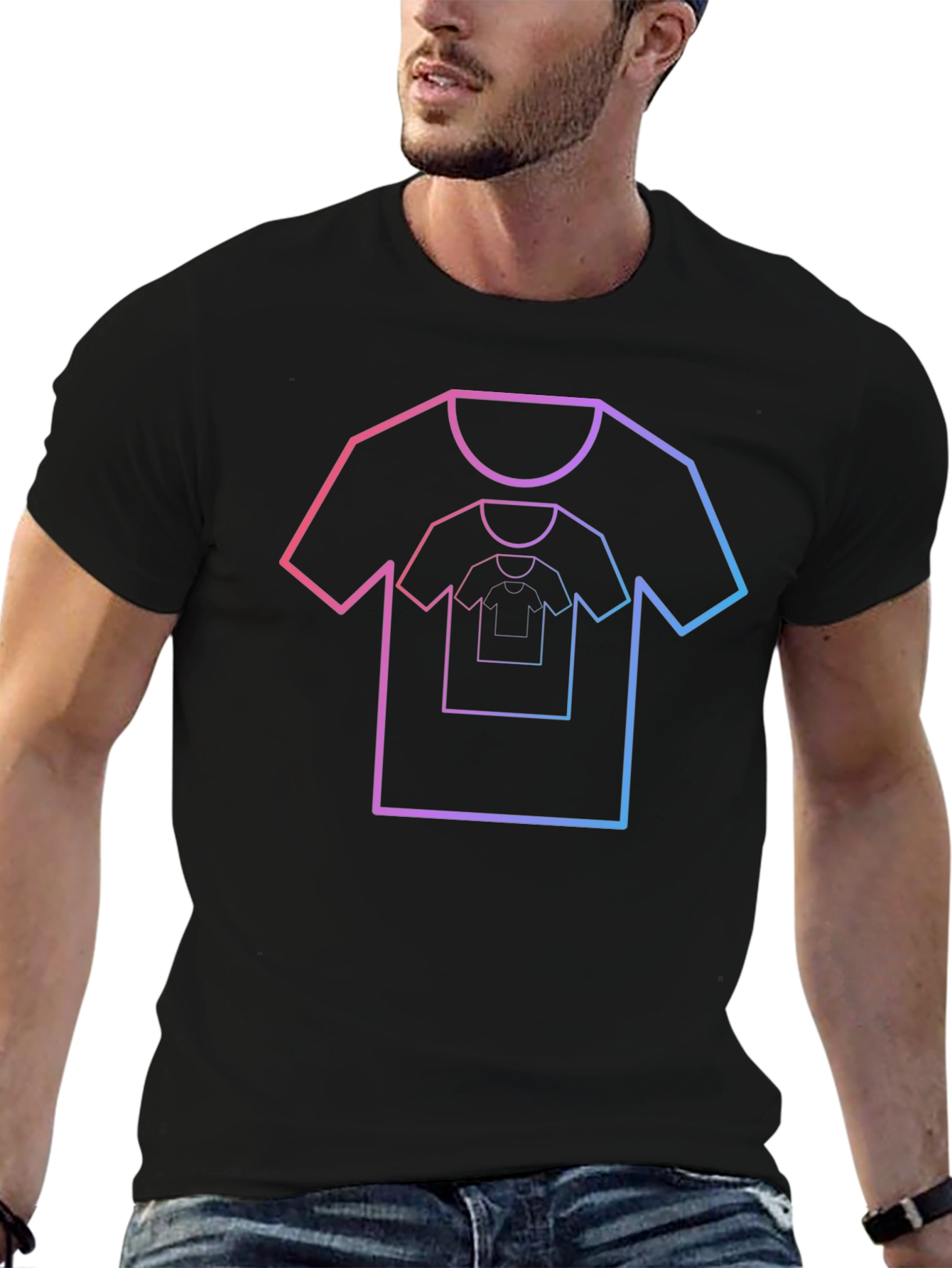 Gradient Outline Tee Shirt Inception