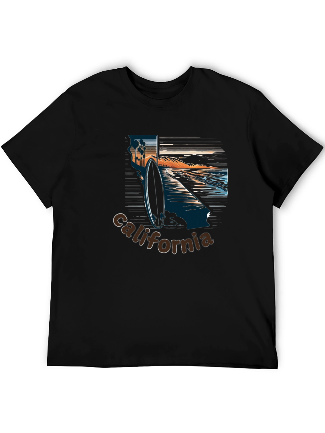 California Surf Graphic T-Shirt - Beach Vibes