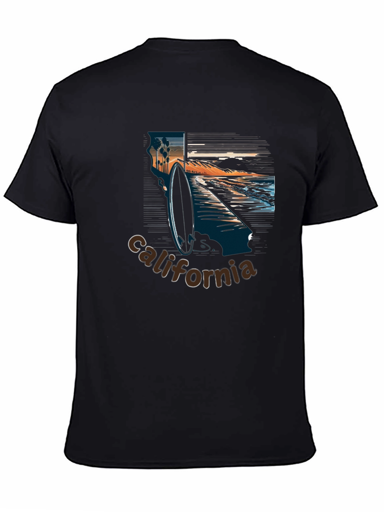 California Surf Graphic T-Shirt - Beach Vibes