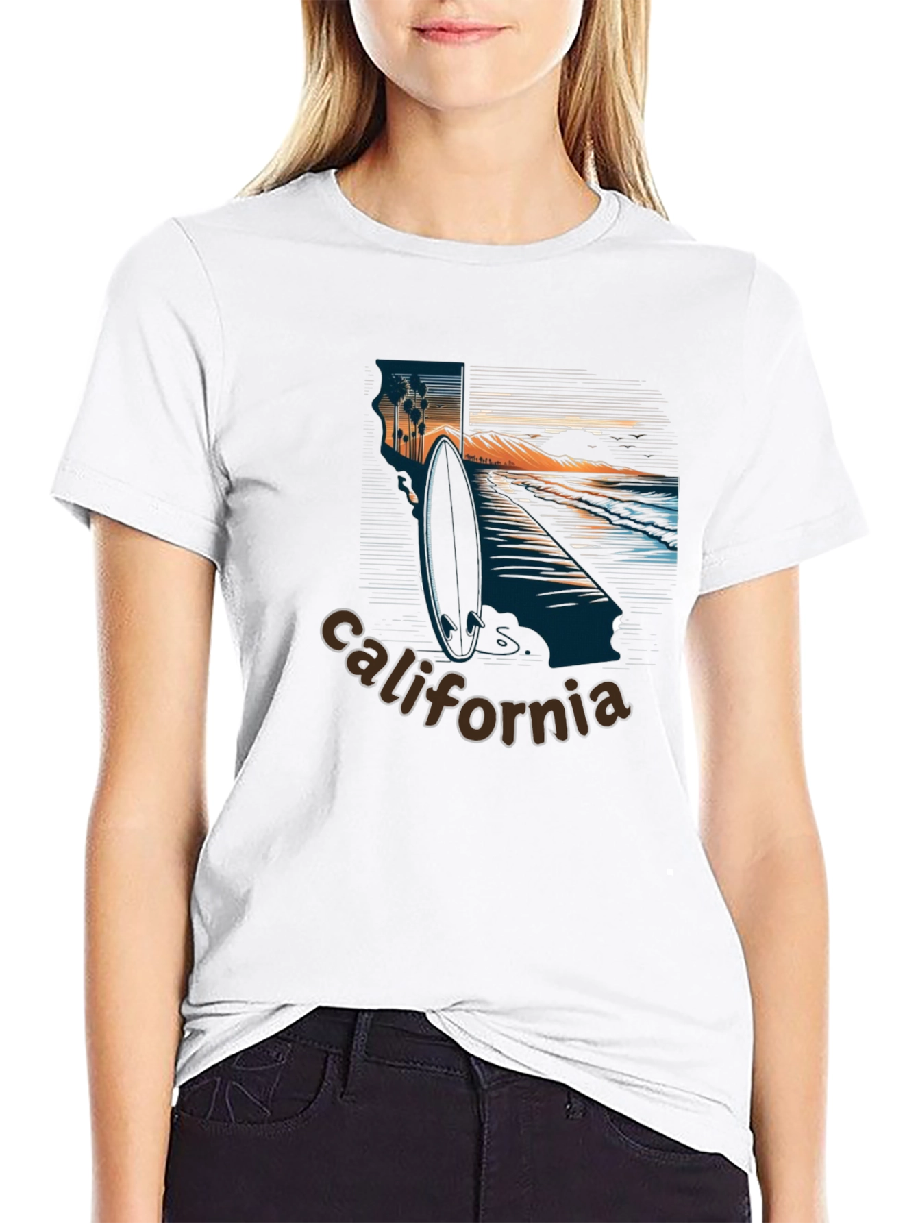 California Surf Graphic T-Shirt - Beach Vibes