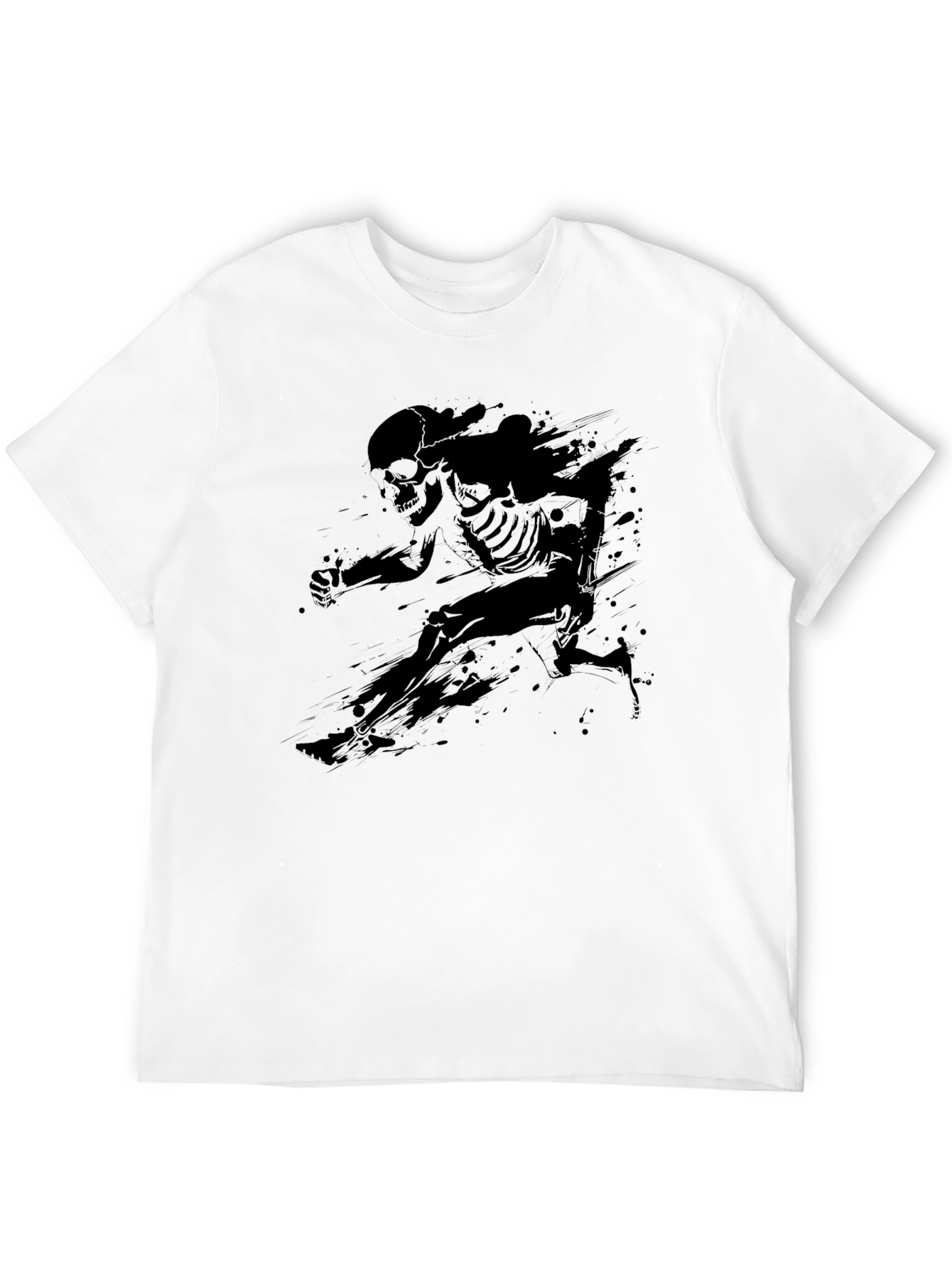 Skeleton Runner Black T-Shirt - Unique Graphic Tee