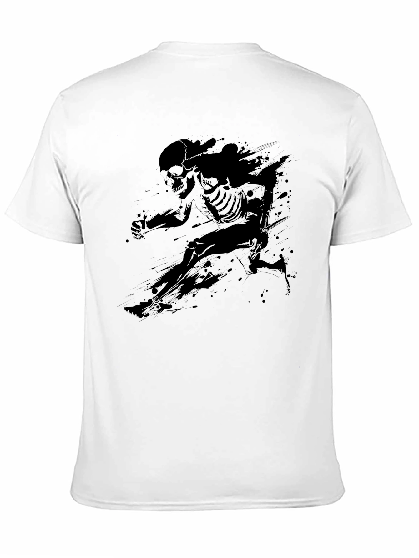 Skeleton Runner Black T-Shirt - Unique Graphic Tee