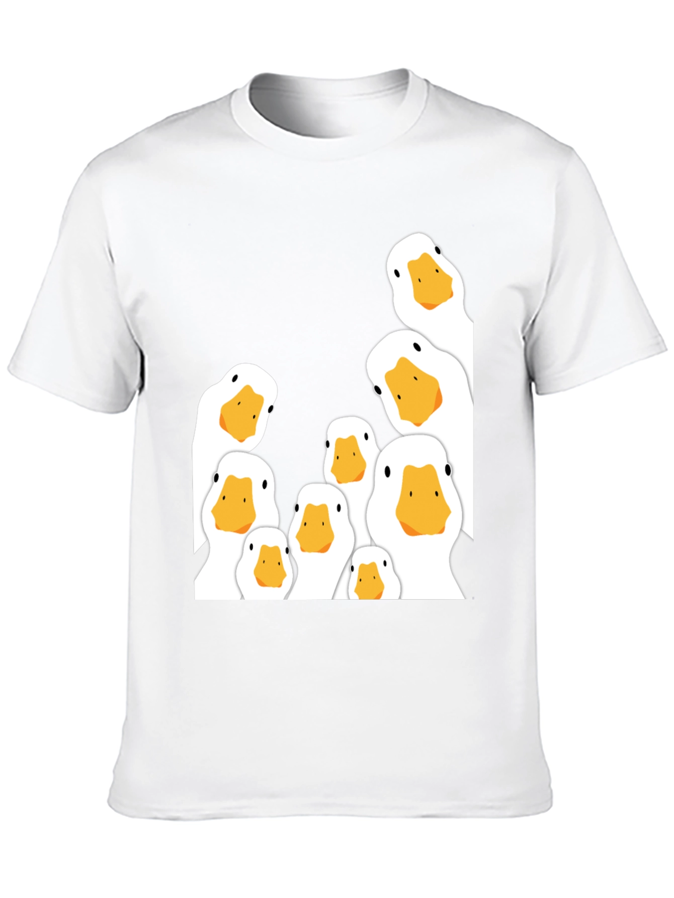Peeking Ducks Graphic T-Shirt - Black Cotton Tee