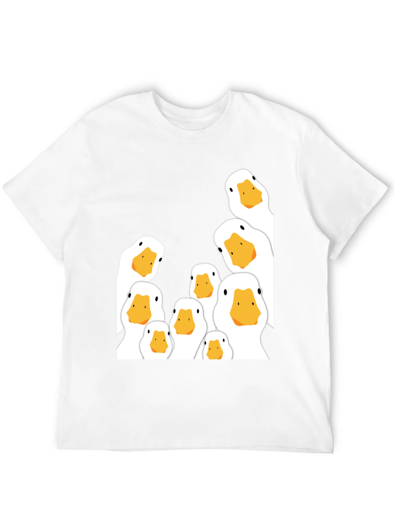Peeking Ducks Graphic T-Shirt - Black Cotton Tee