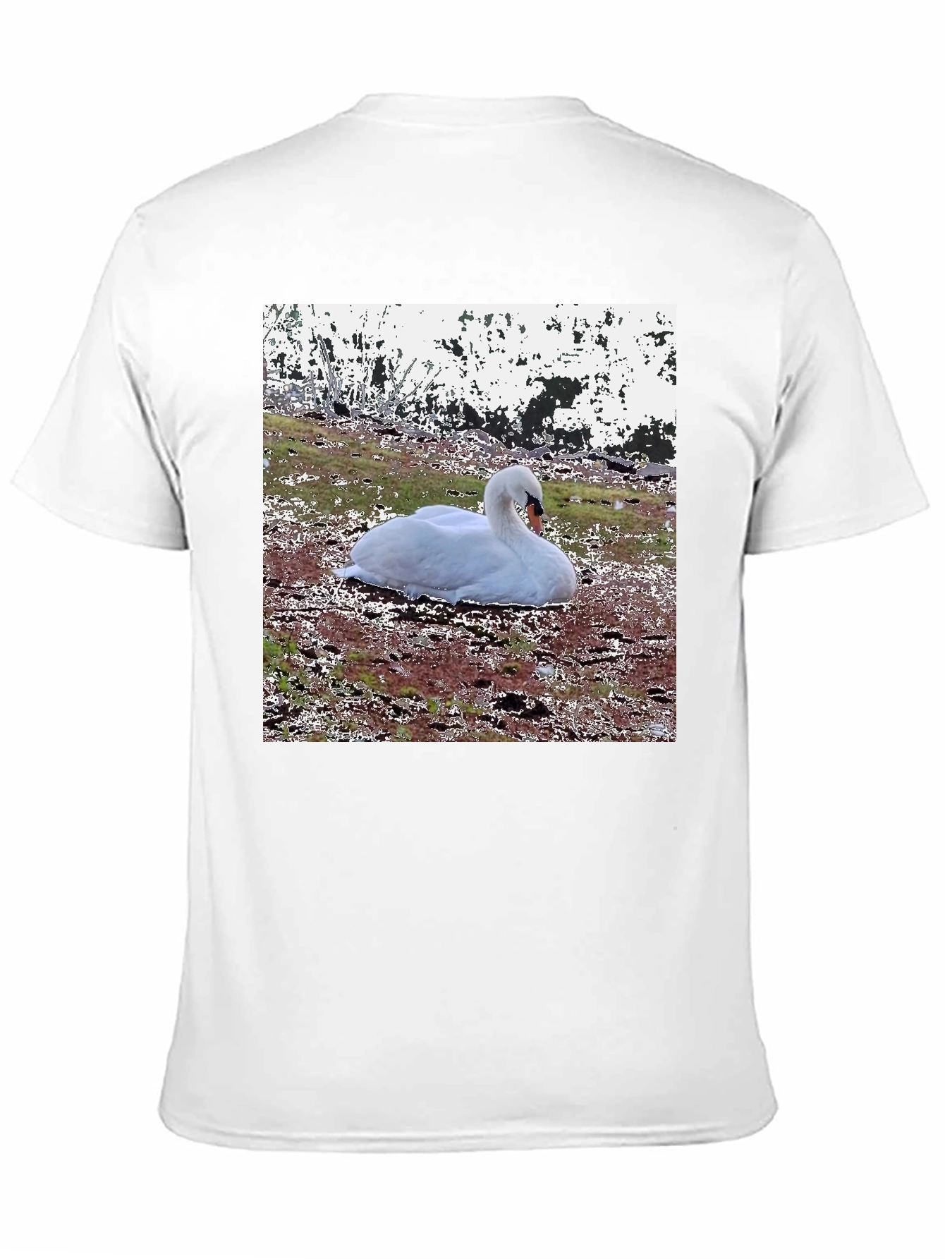 Swan Graphic Black T-Shirt