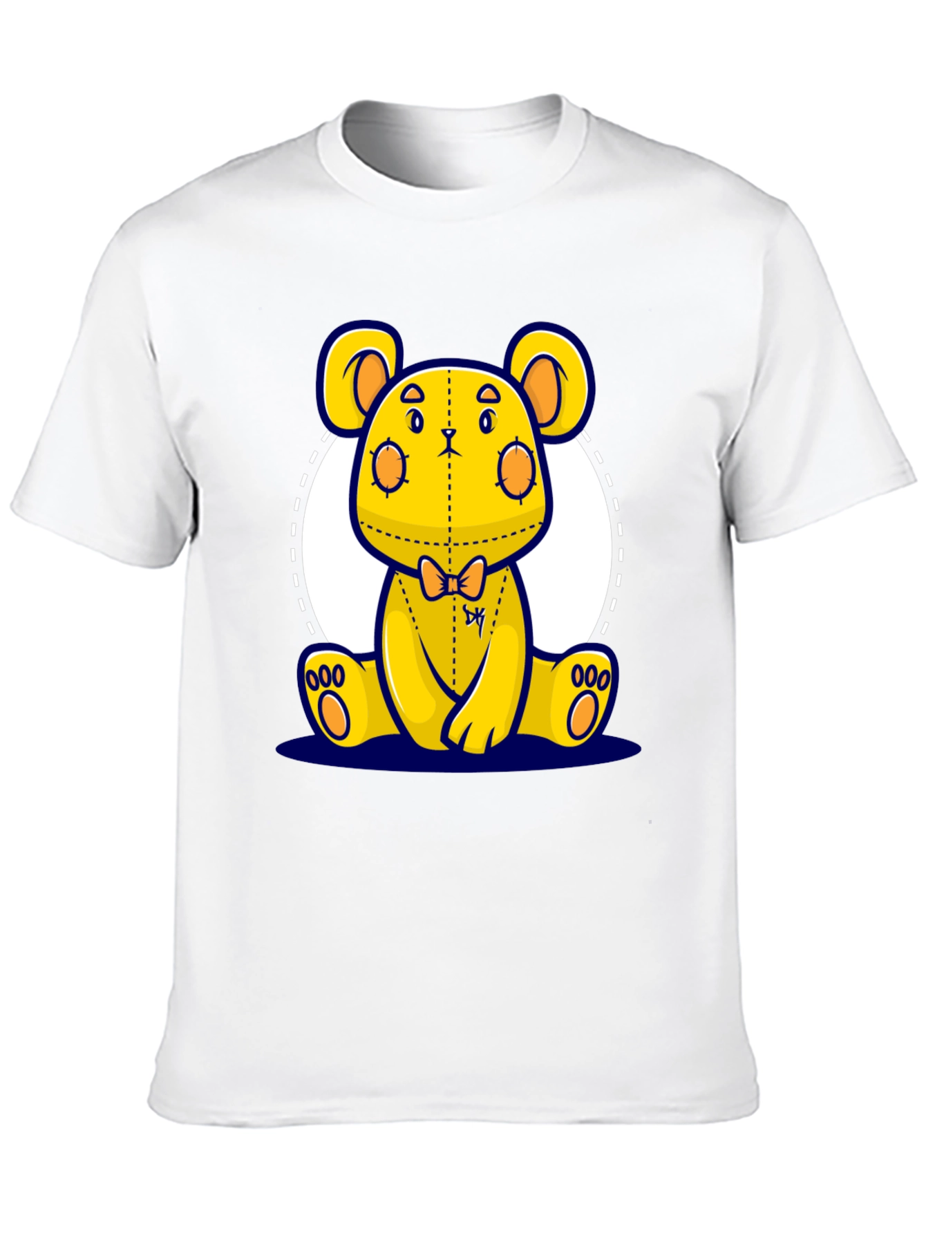 Cartoon Bear Graphic Tee - Stylish Black T-Shirt