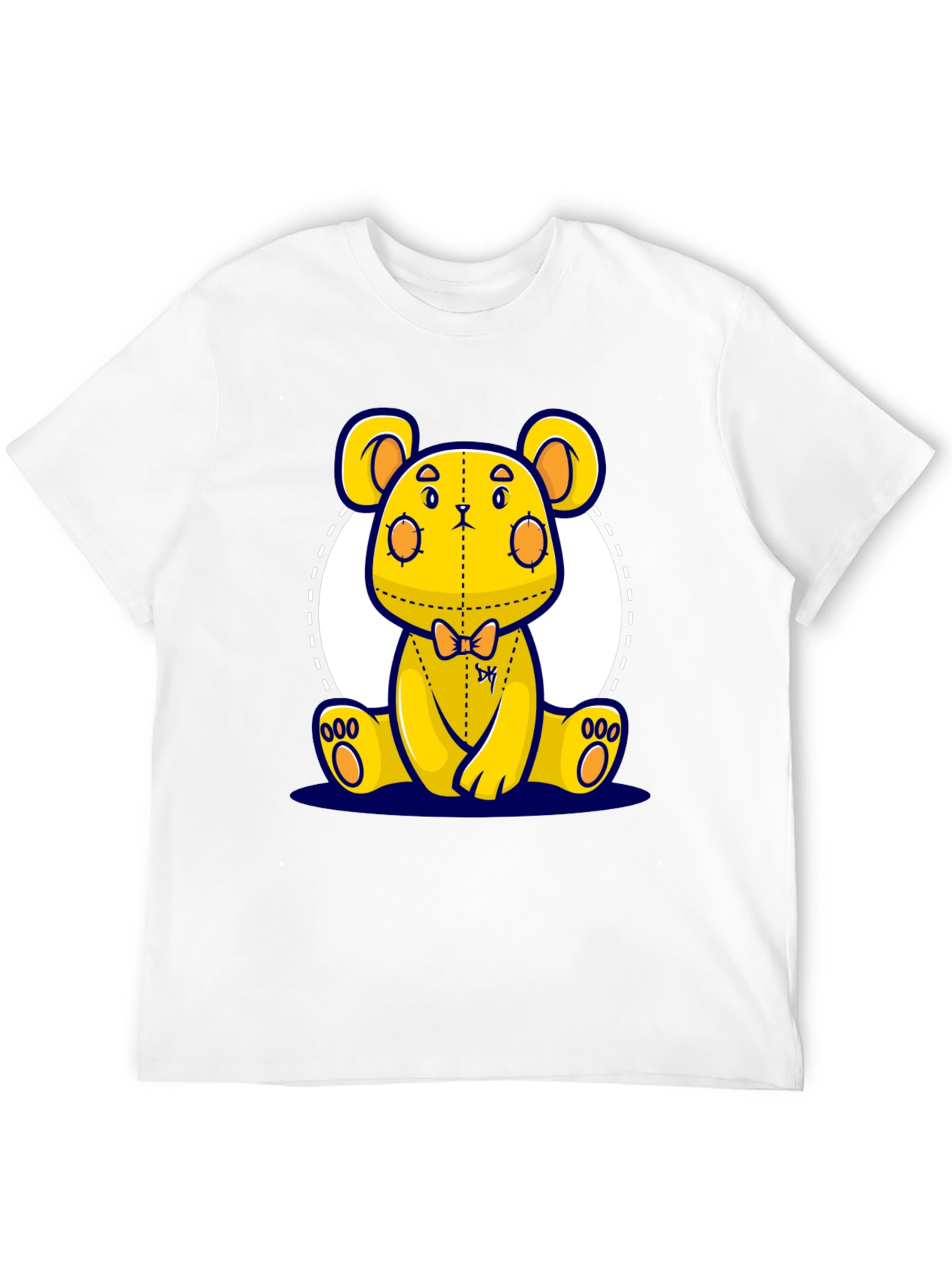 Cartoon Bear Graphic Tee - Stylish Black T-Shirt