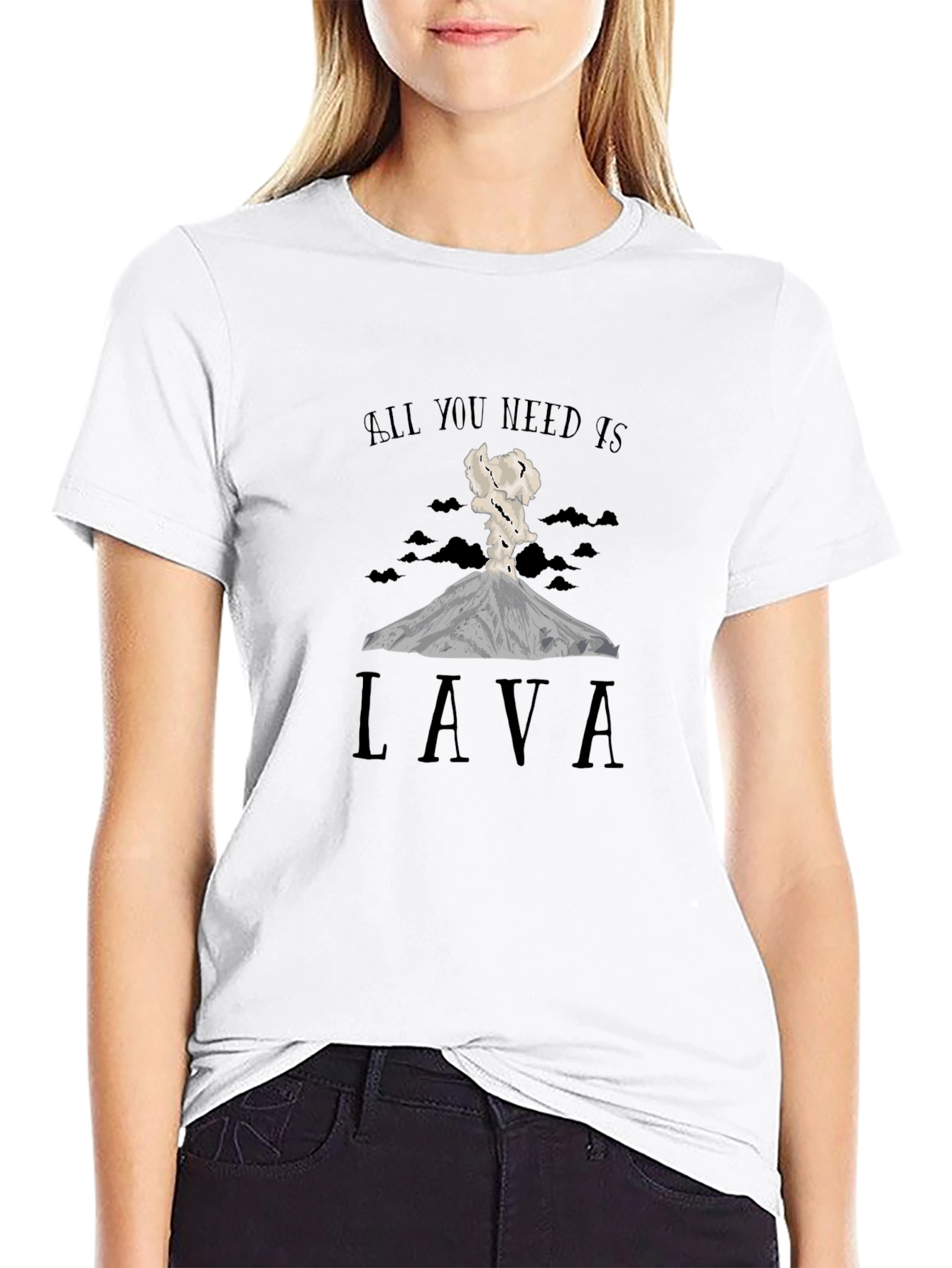 Lava T-Shirt: All You Need Is Lava - Black