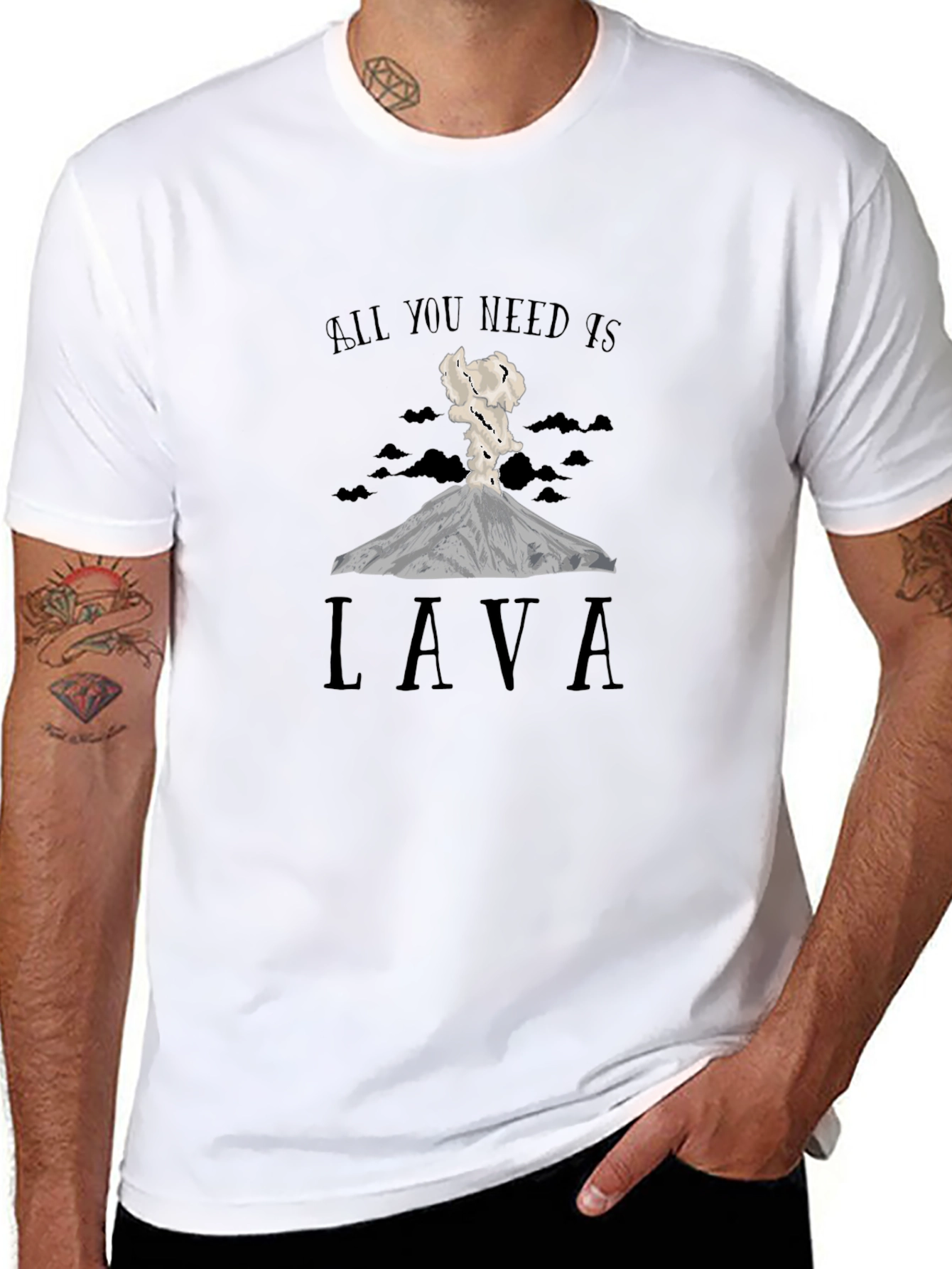 Lava T-Shirt: All You Need Is Lava - Black