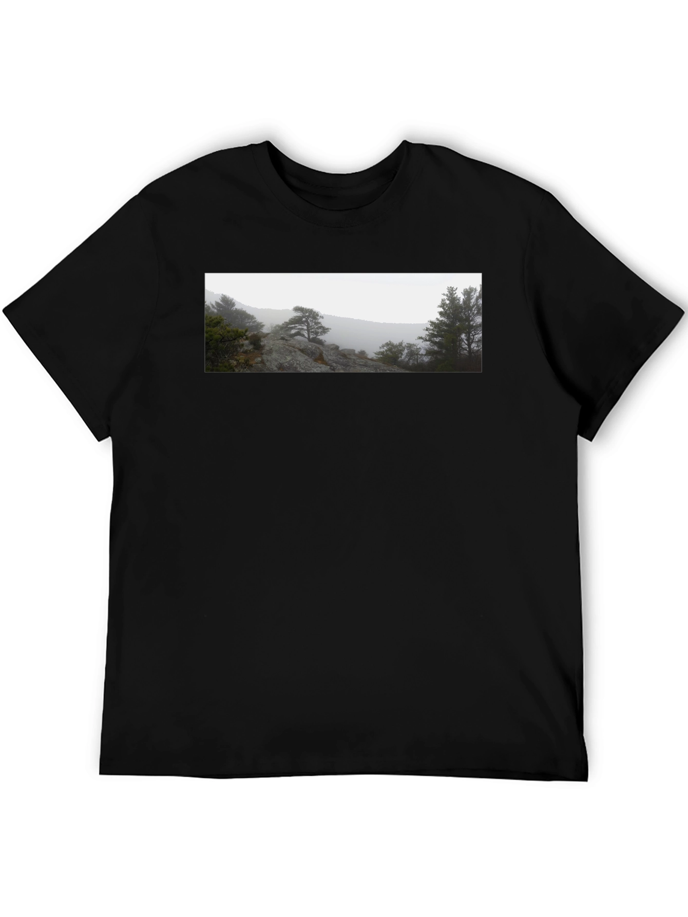 Nature Scene Black T-Shirt