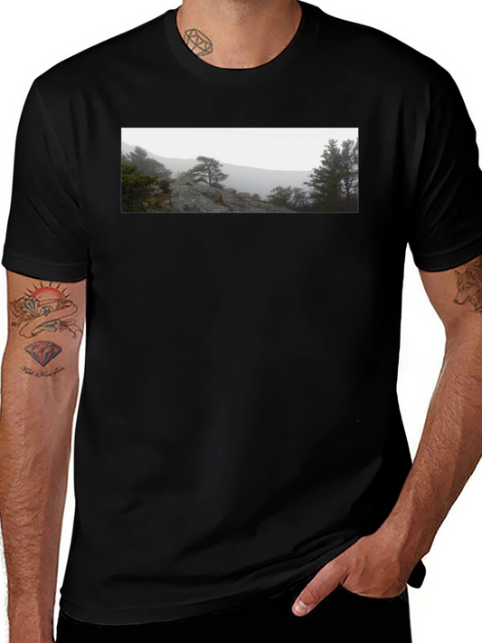 Nature Scene Black T-Shirt