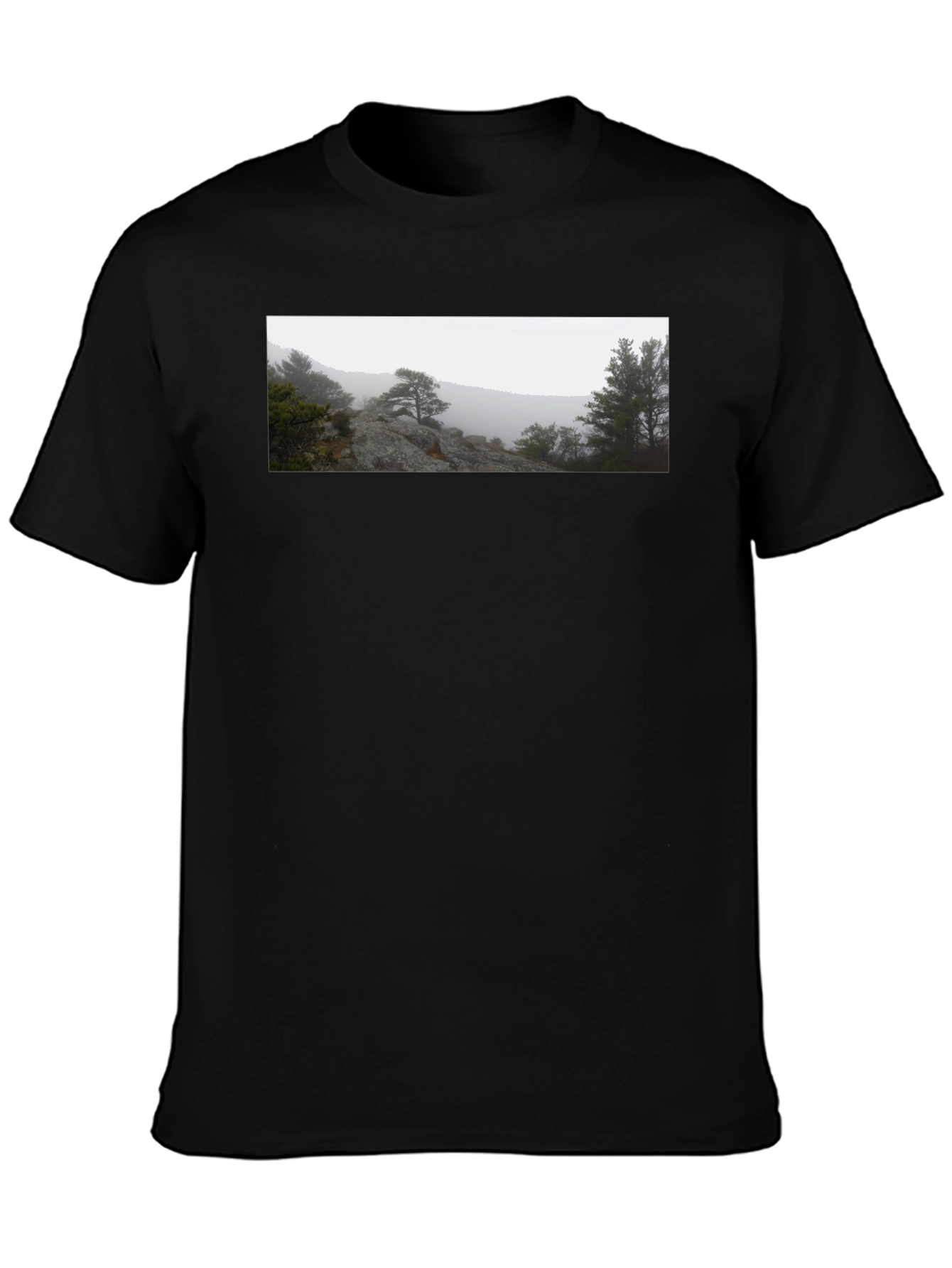 Nature Scene Black T-Shirt