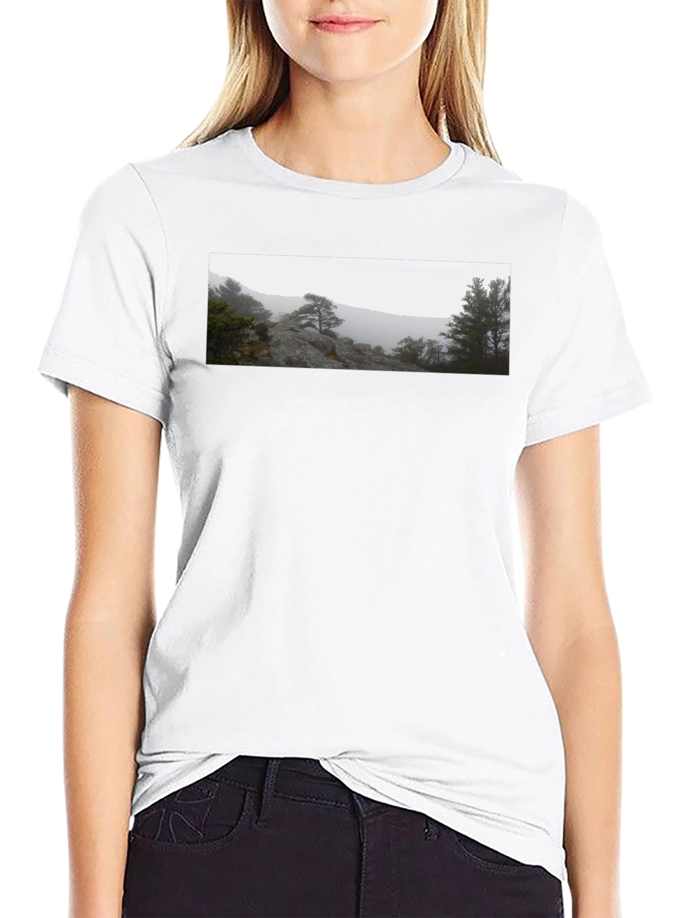 Nature Scene Black T-Shirt