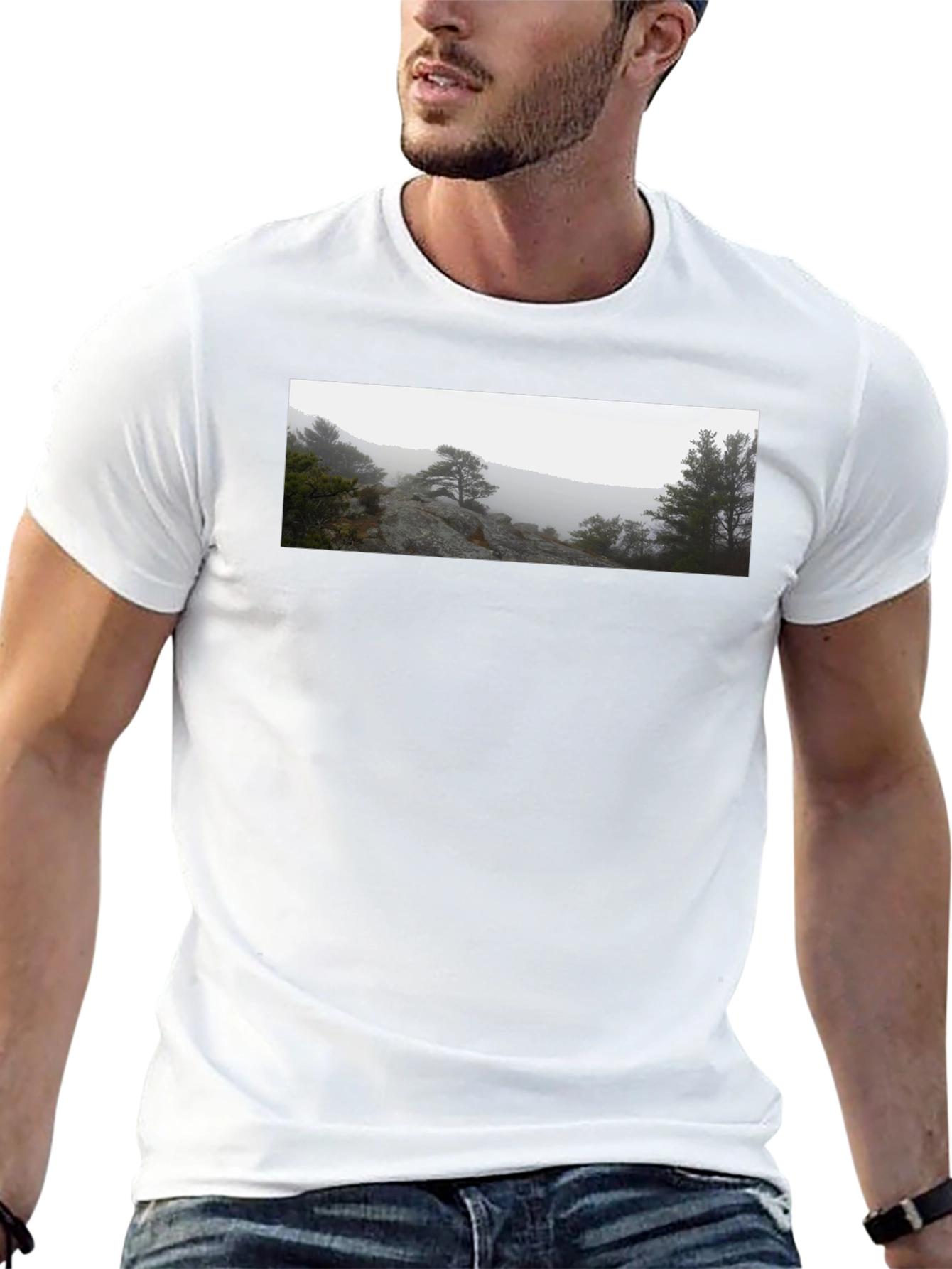 Nature Scene Black T-Shirt