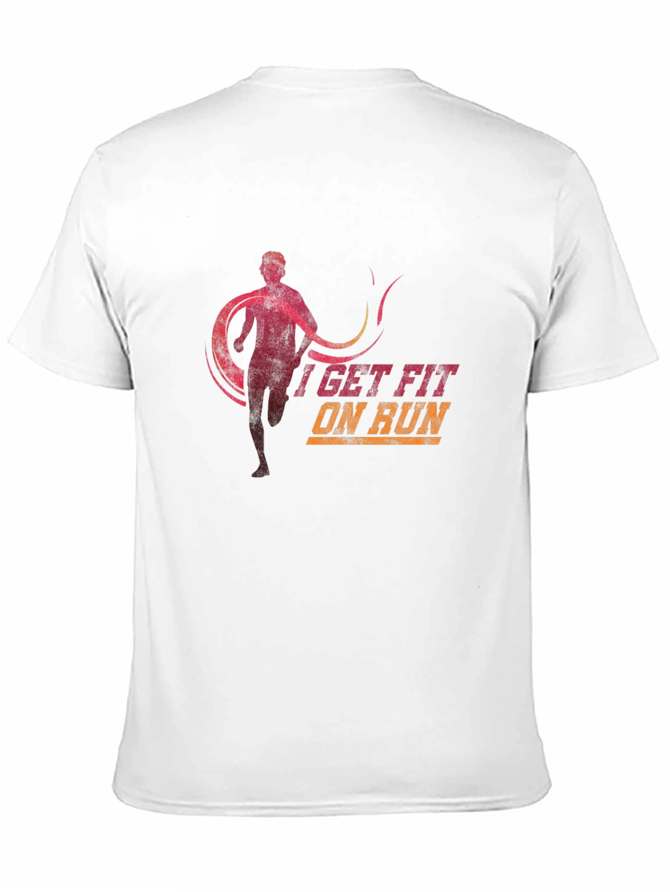 I Get Fit On Run Black Graphic Tee
