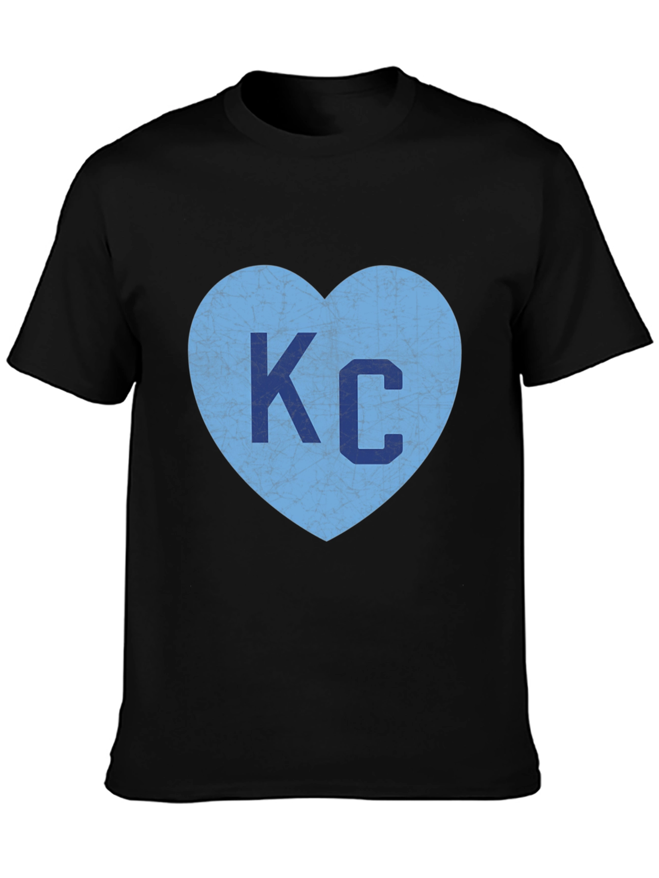 KC Heart Graphic Tee - Black Casual T-Shirt