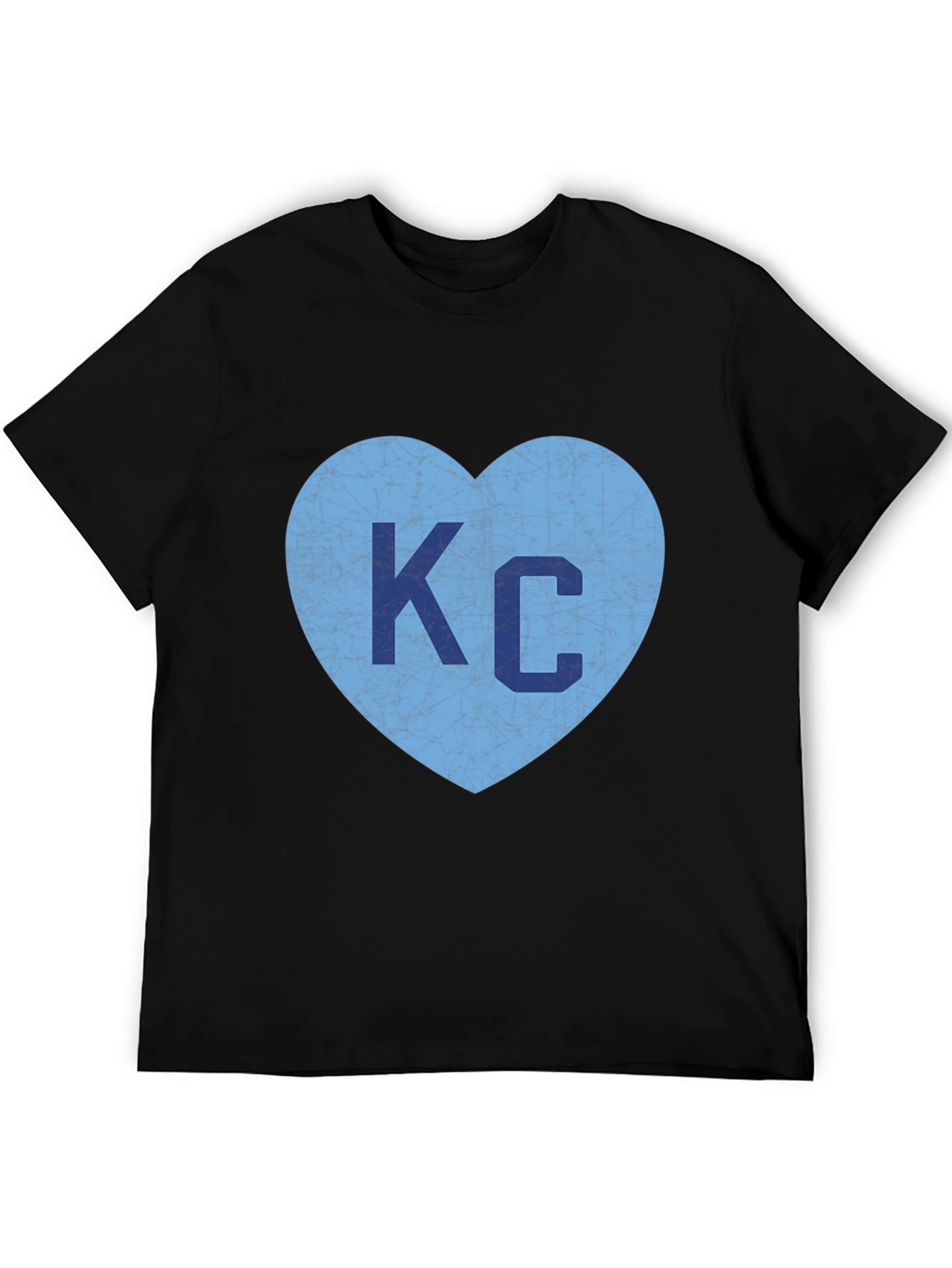 KC Heart Graphic Tee - Black Casual T-Shirt