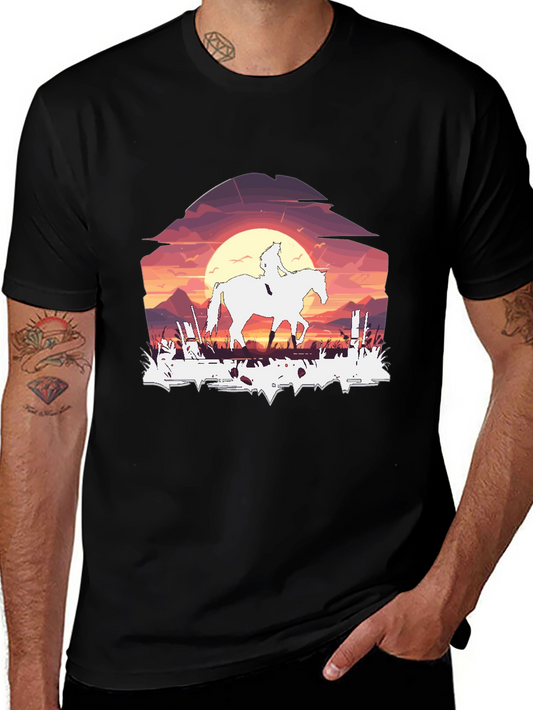Sunset Rider Graphic Tee - Black
