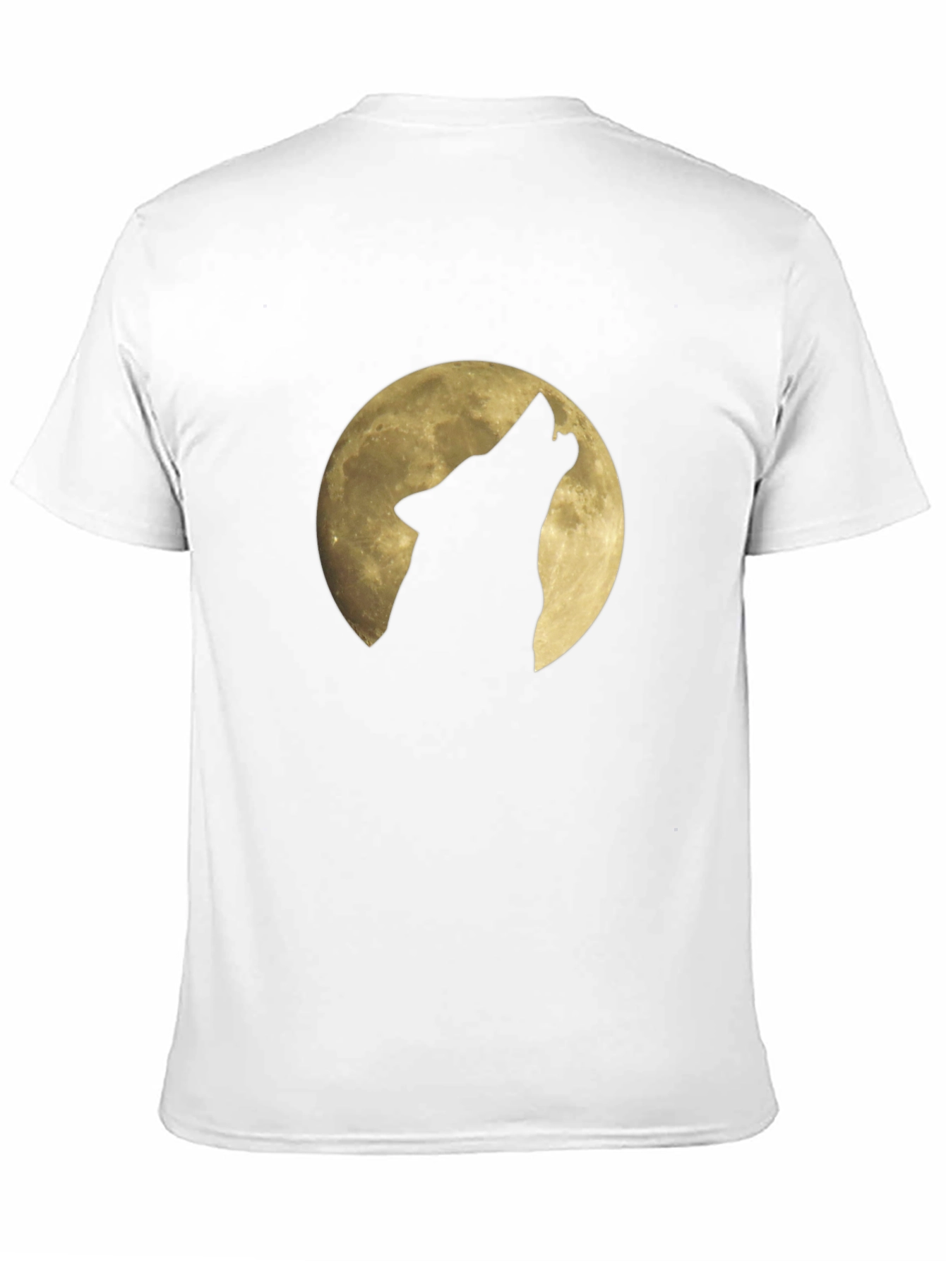 Wolf Howling at Moon Graphic Black T-Shirt